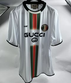 gucci x palace Printed football top technical jersey T-shirt size