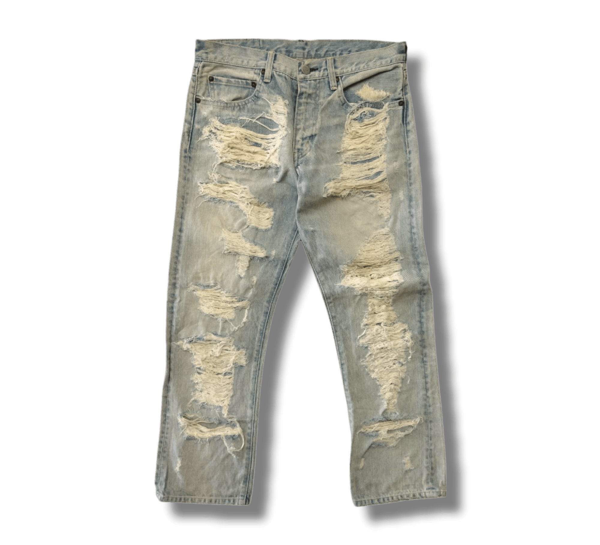 image of Distressed Denim x If Six Was Nine rna The Alternative Syndrome Distressed Style Jeans in Blue Dist
