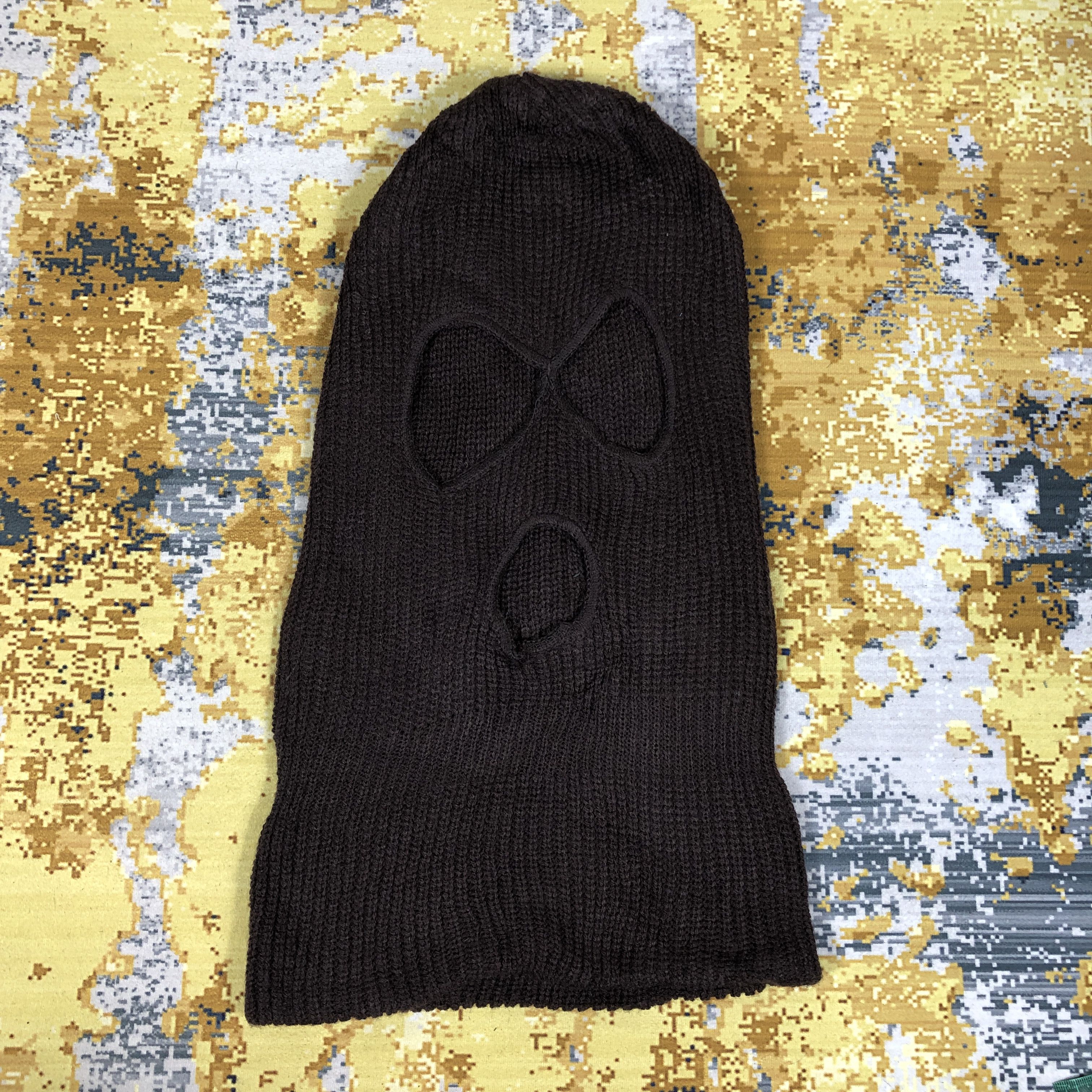 Vintage Vintage Brown Ski Mask Hat B1303 Size ONE SIZE - 4 Thumbnail