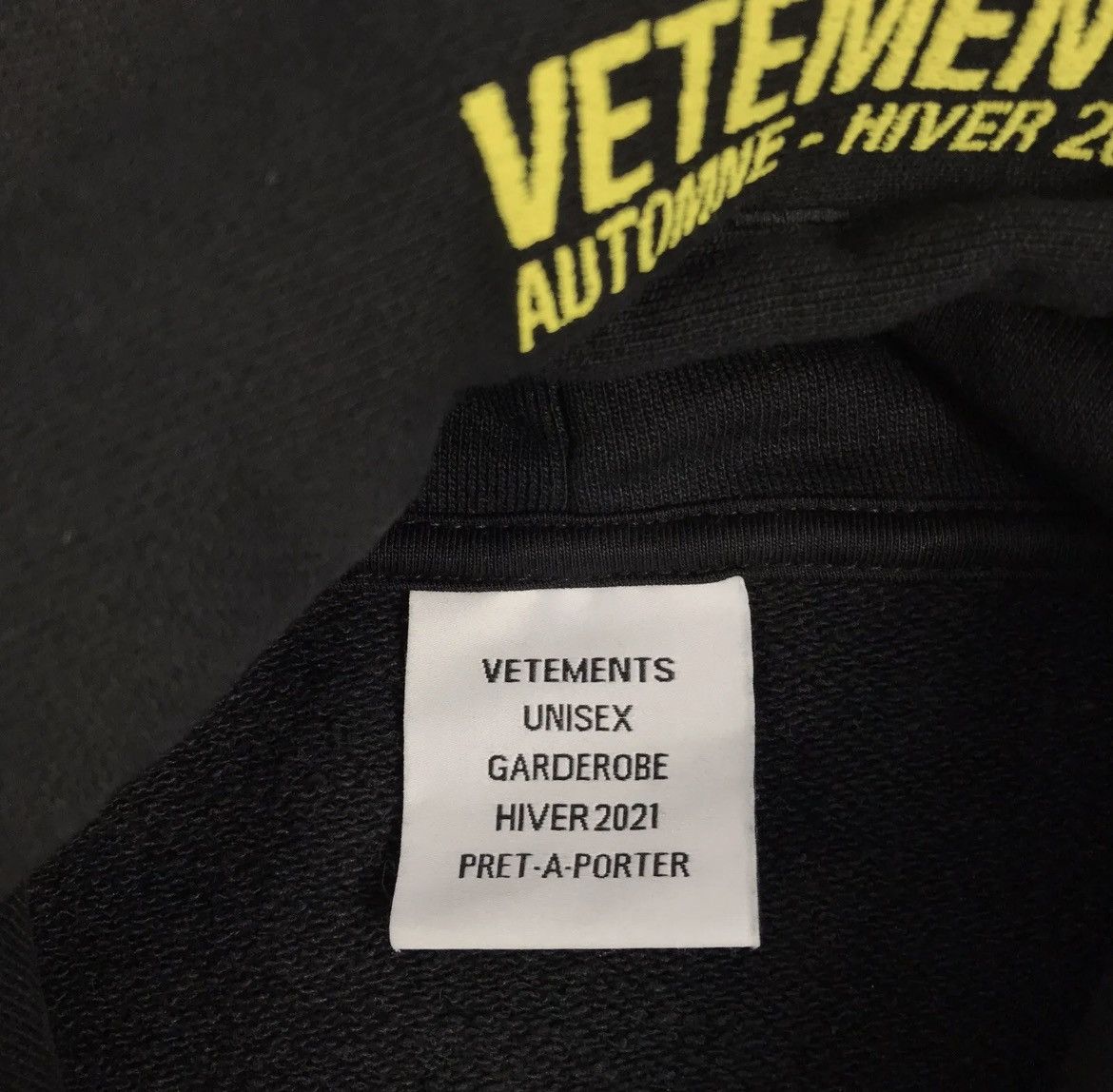 Vetements VETEMENTS WORLD TOUR BLACK AND YELLOW OVERSIZED HOODIE Size US XL / EU 56 / 4 - 9 Thumbnail