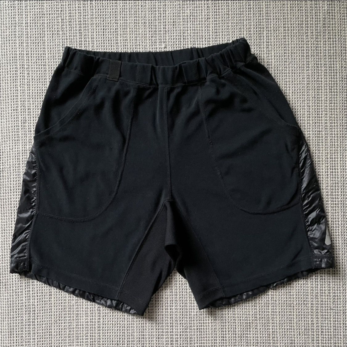 image of And Wander Multimodal Nylon Polyester Shorts In Black, Men’S Size 3, Men's