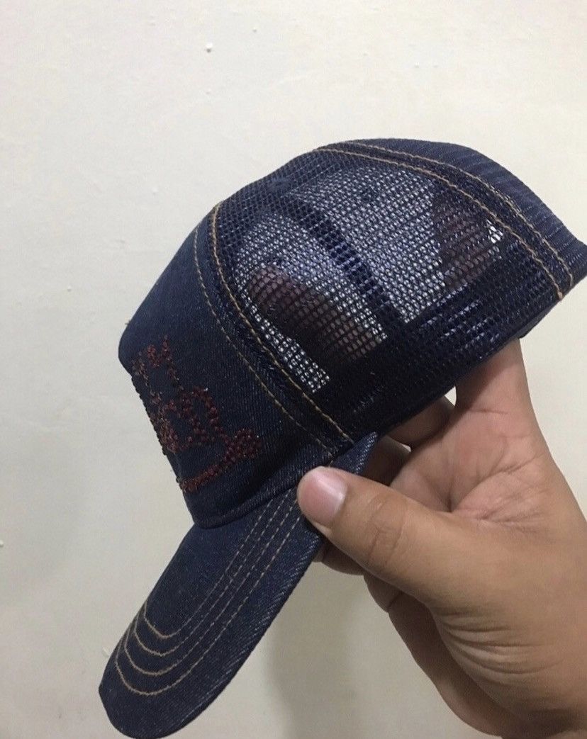 Von Dutch 🔥Vintage🔥 Von Dutch Denim Swarovski Trucked Hat Size ONE SIZE - 3 Thumbnail