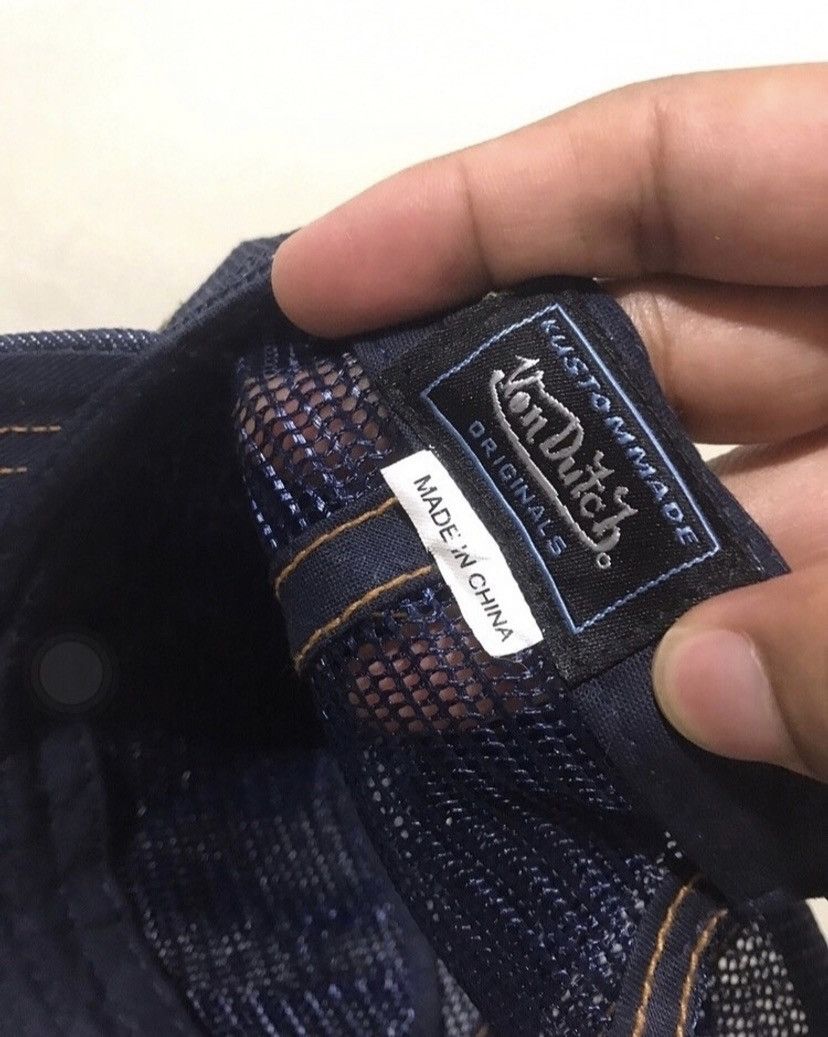 Von Dutch 🔥Vintage🔥 Von Dutch Denim Swarovski Trucked Hat Size ONE SIZE - 6 Thumbnail