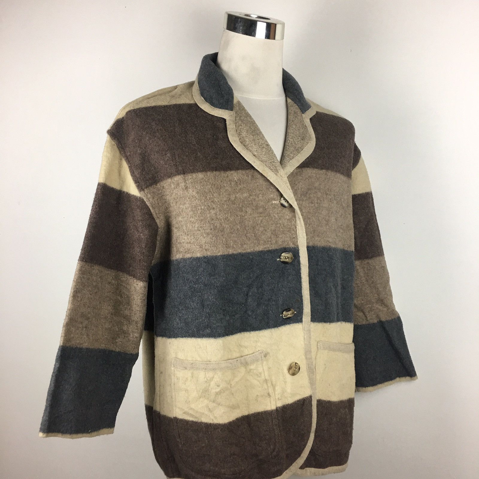 NAF NAF Paris Wool Jacket Shirt Luxury Designer