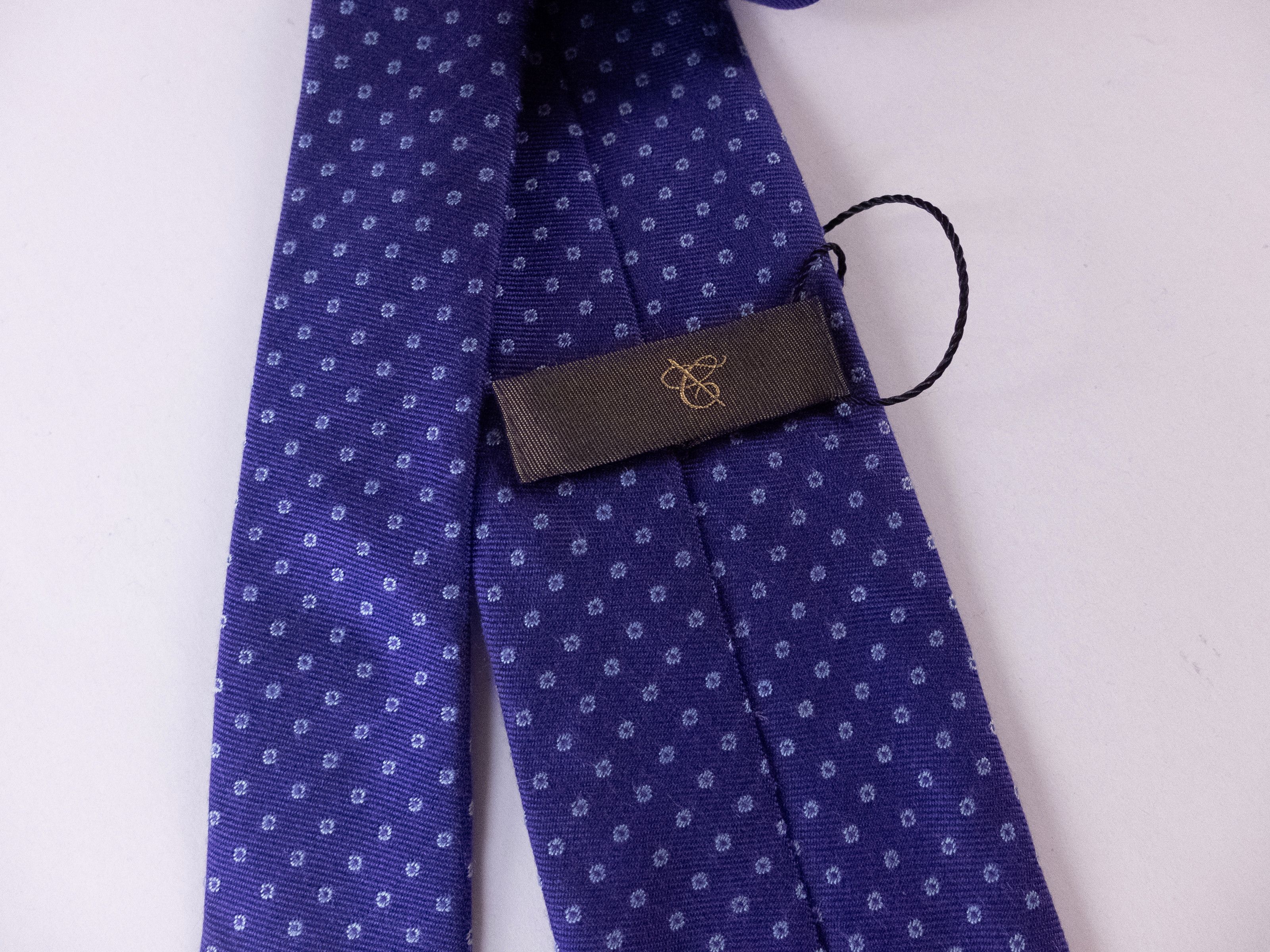 Canali CANALI purple mini circle motif woven silk tie authentic NWT Size ONE SIZE - 4 Thumbnail