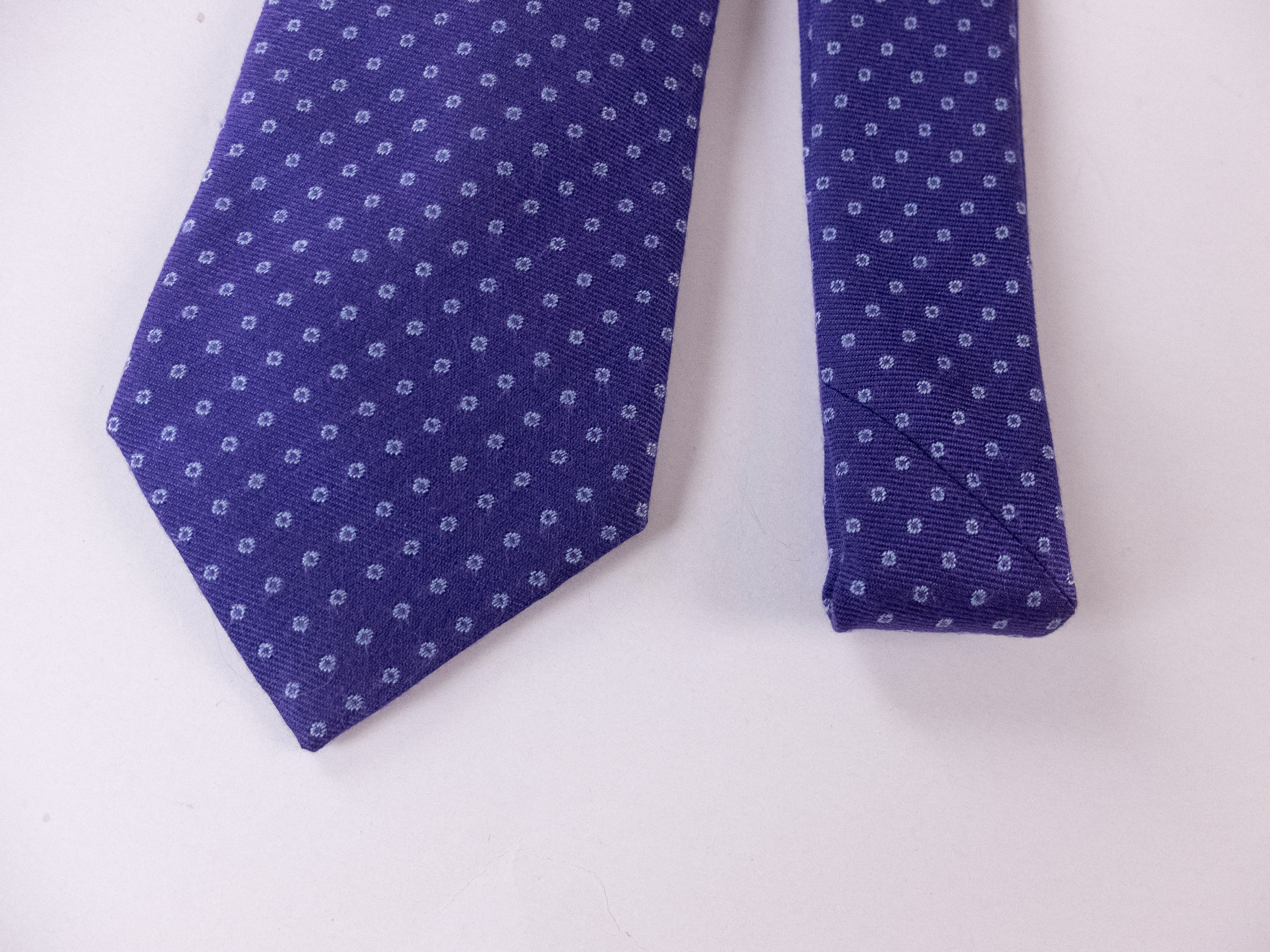 Canali CANALI purple mini circle motif woven silk tie authentic NWT Size ONE SIZE - 2 Thumbnail
