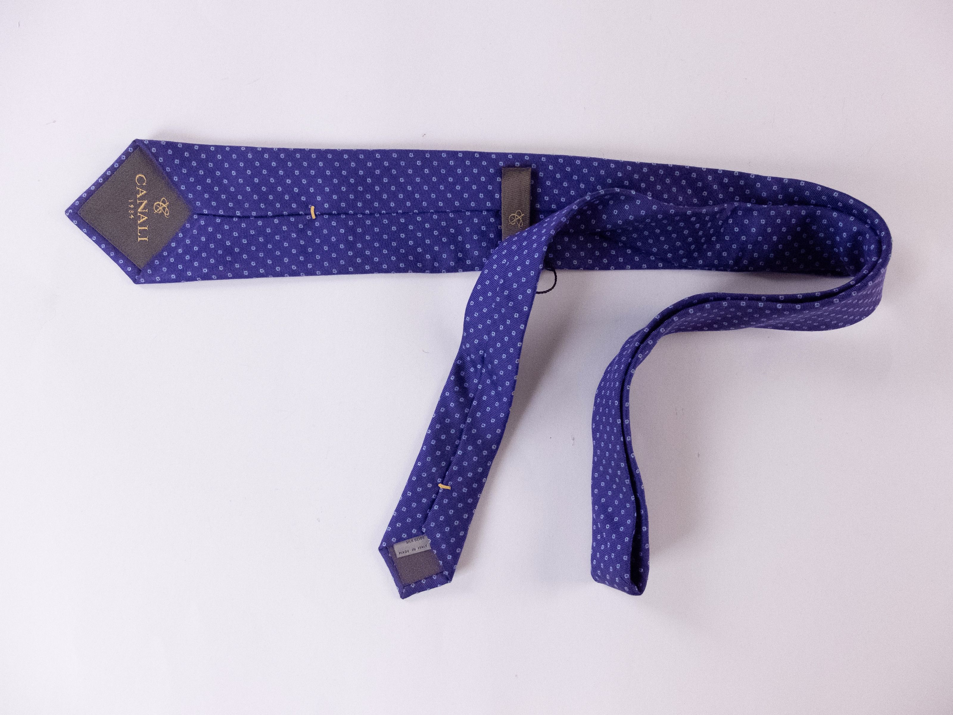 Canali CANALI purple mini circle motif woven silk tie authentic NWT Size ONE SIZE - 3 Thumbnail