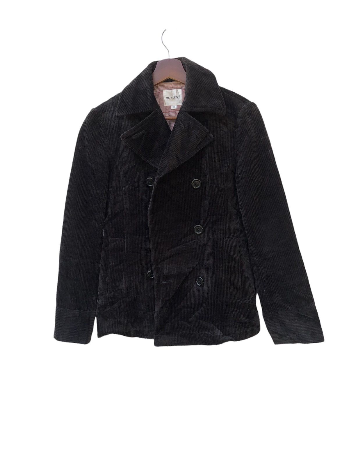 image of Michel Klein Designer Mickel Klein Velvet Corduroy Jacket in Black, Men's (Size Small)