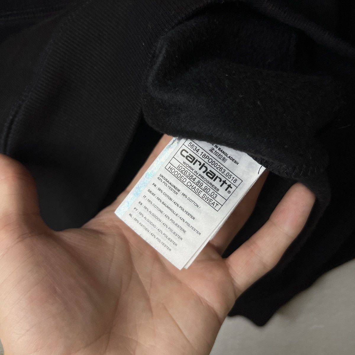 Carhartt × Carhartt Wip Carhartt WiP Black Hoodie Gold Logo Hooded Chase Sweat Size US M / EU 48-50 / 2 - 6 Thumbnail