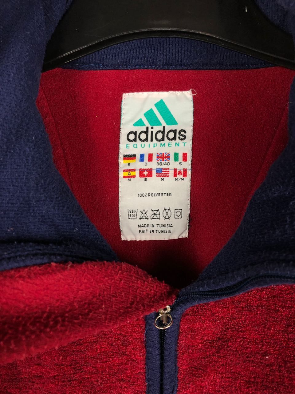 Adidas Adidas equipment fleece 1/3 zip size M red Size US M / EU 48-50 / 2 - 3 Thumbnail