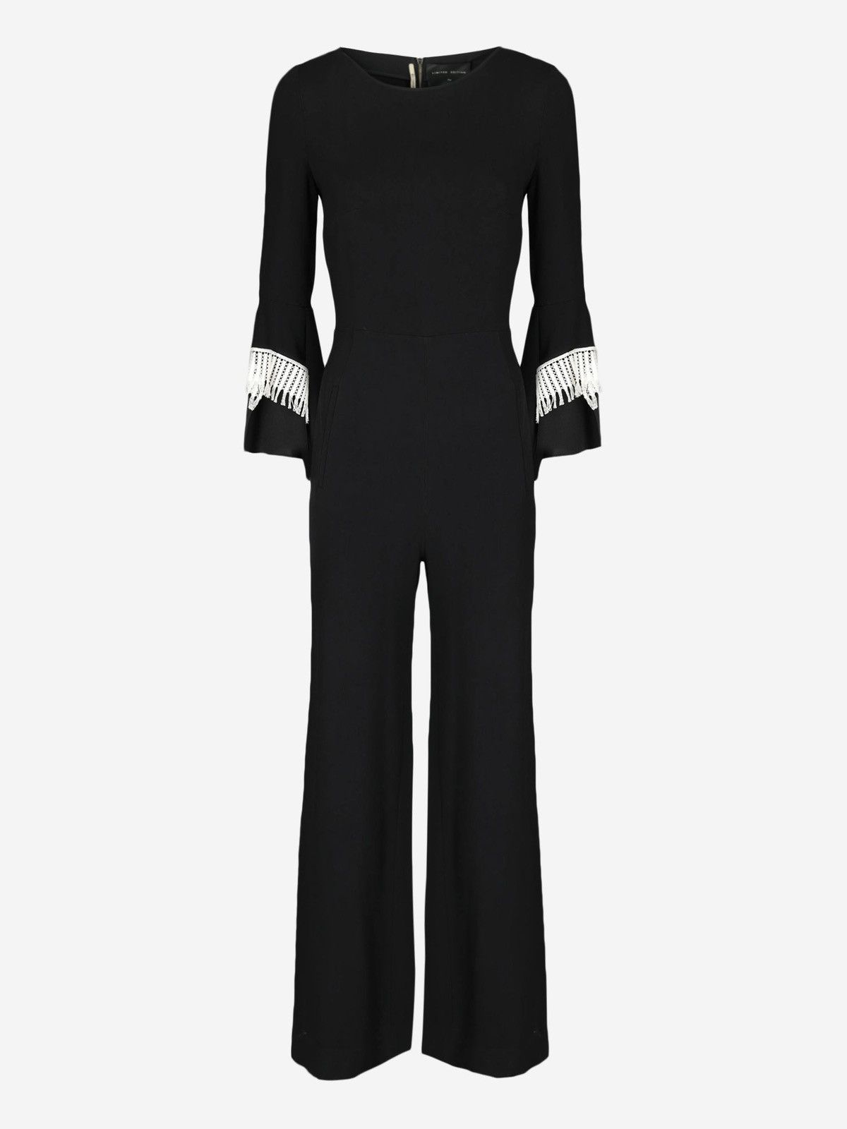 Roland Mouret Crochet-Trimmed Stretch-Crepe Jumpsuit