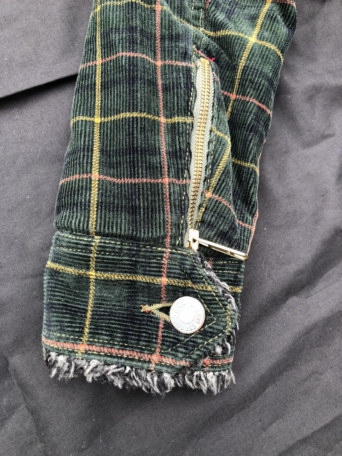 Levi's 2004 Levi’s Redloops Sherpa Double Collar Corduroy Jacket Size US XS / EU 42 / 0 - 10 Thumbnail