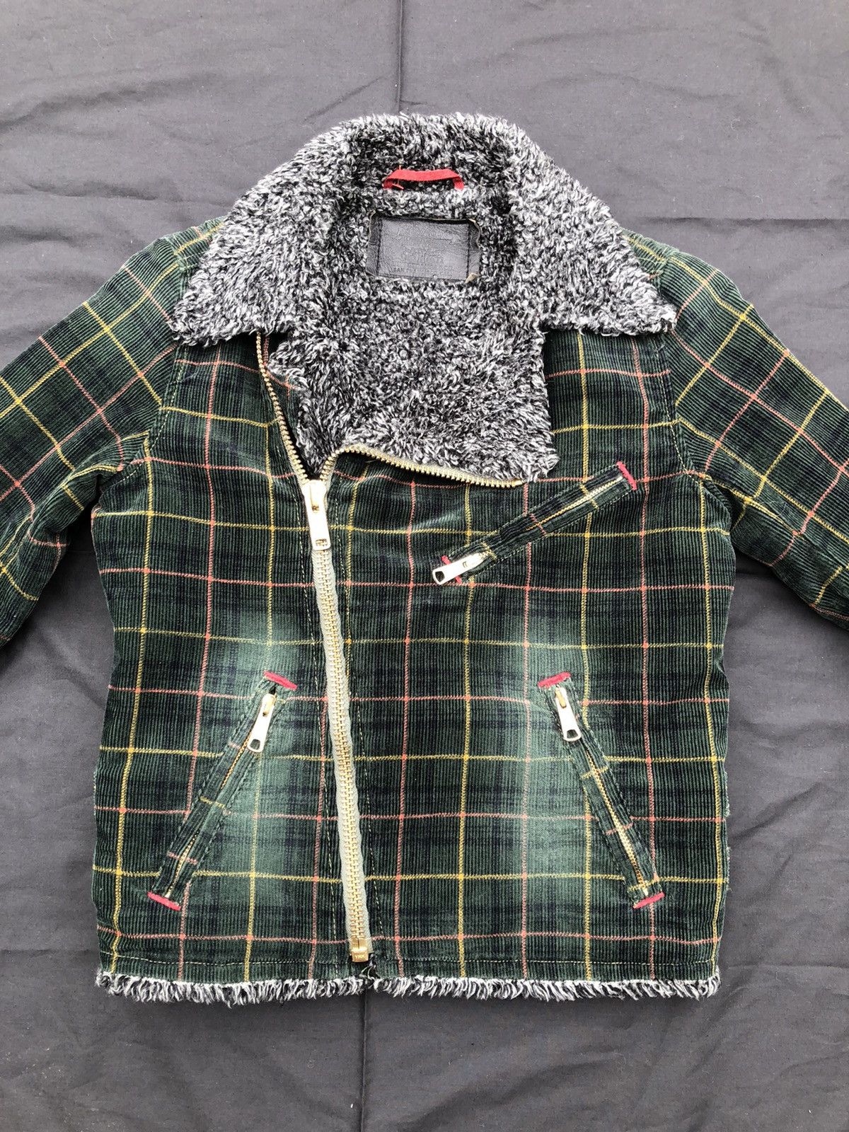 Levi's 2004 Levi’s Redloops Sherpa Double Collar Corduroy Jacket Size US XS / EU 42 / 0 - 2 Thumbnail