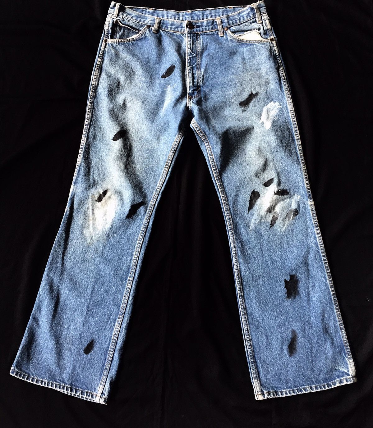 Vintage Vintage Roebucks Flare Jeans Custom Paint Size US 36 / EU 52 - 1 Thumbnail