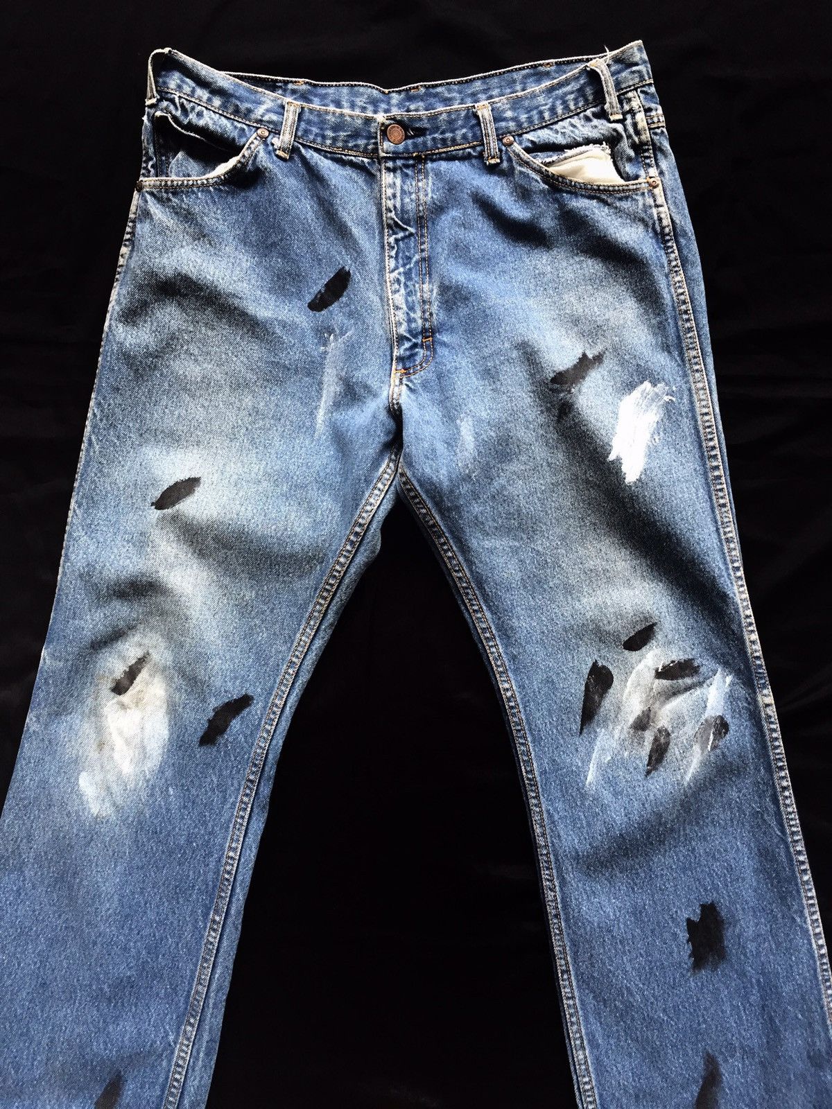 Vintage Vintage Roebucks Flare Jeans Custom Paint Size US 36 / EU 52 - 3 Thumbnail