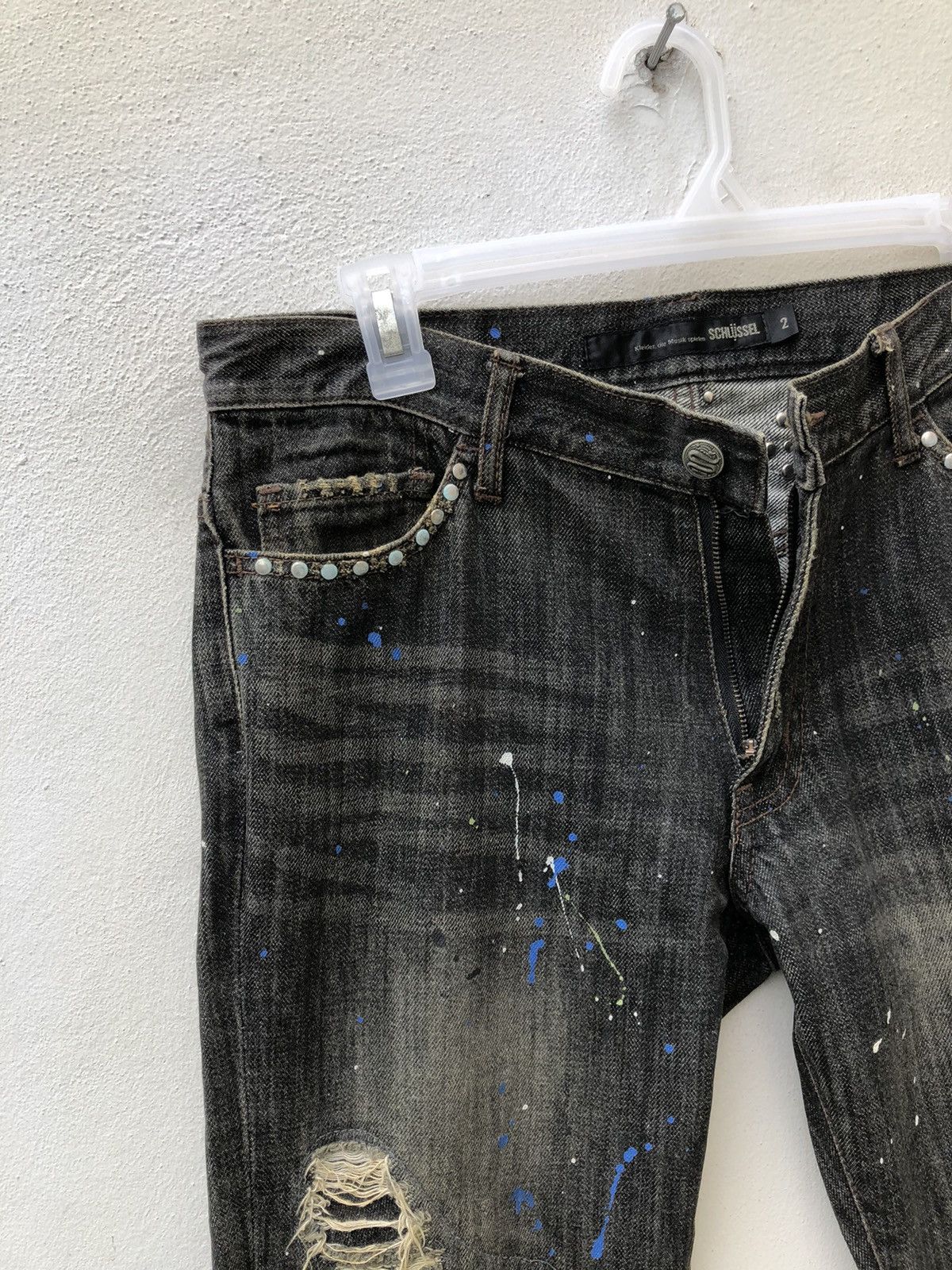 Schlussel Vintage Schlussel Schlussel Japan Rips Distress Flare Jeans Size US 31 - 8 Thumbnail