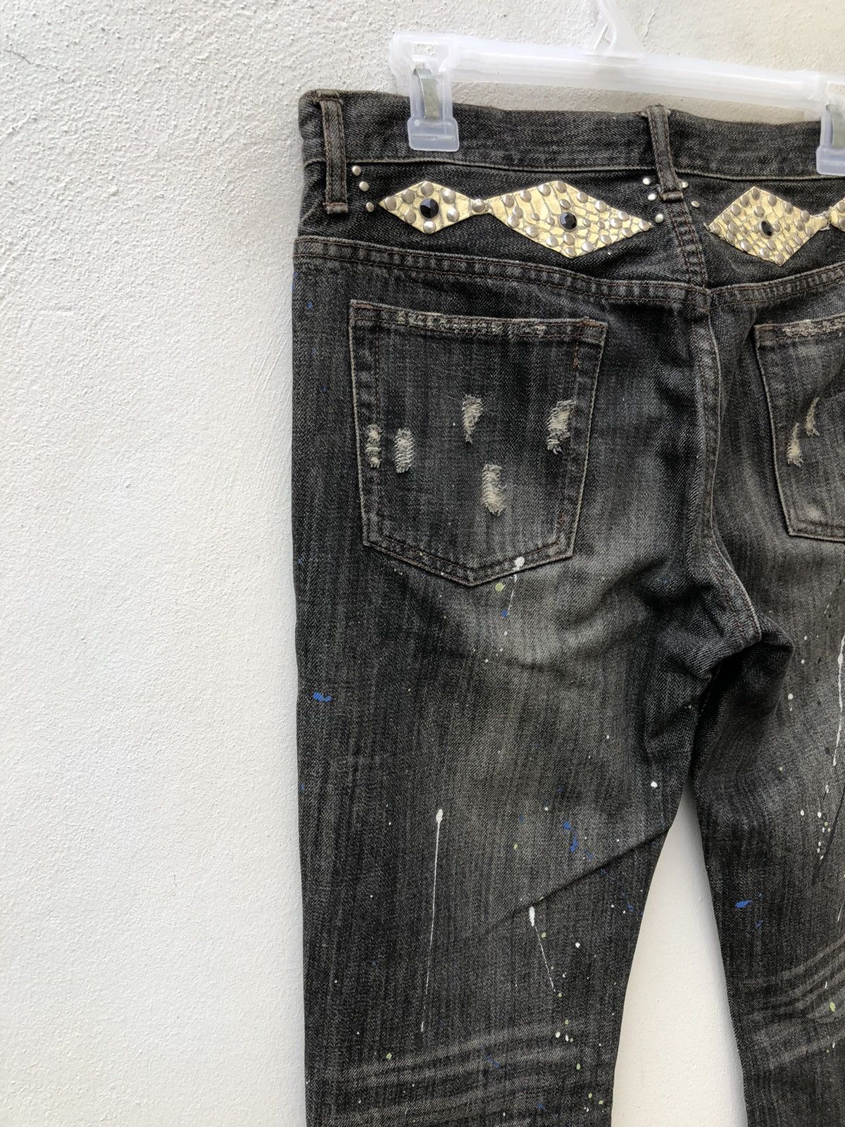 Schlussel Vintage Schlussel Schlussel Japan Rips Distress Flare Jeans Size US 31 - 16 Thumbnail