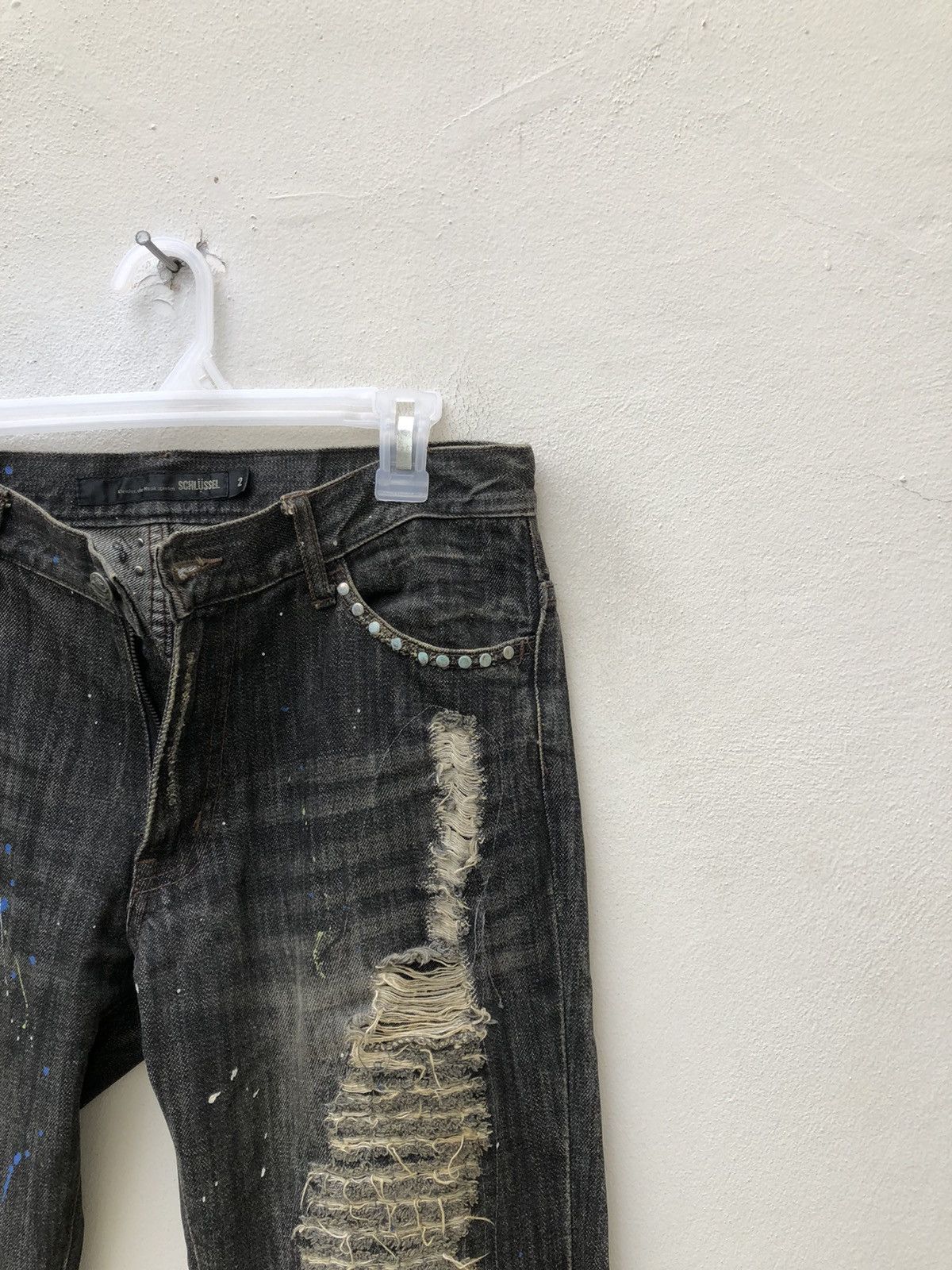 Schlussel Vintage Schlussel Schlussel Japan Rips Distress Flare Jeans Size US 31 - 12 Thumbnail