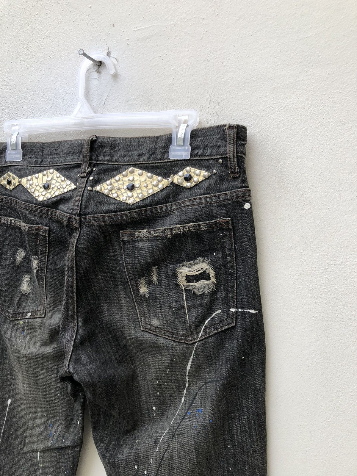 Schlussel Vintage Schlussel Schlussel Japan Rips Distress Flare Jeans Size US 31 - 19 Thumbnail