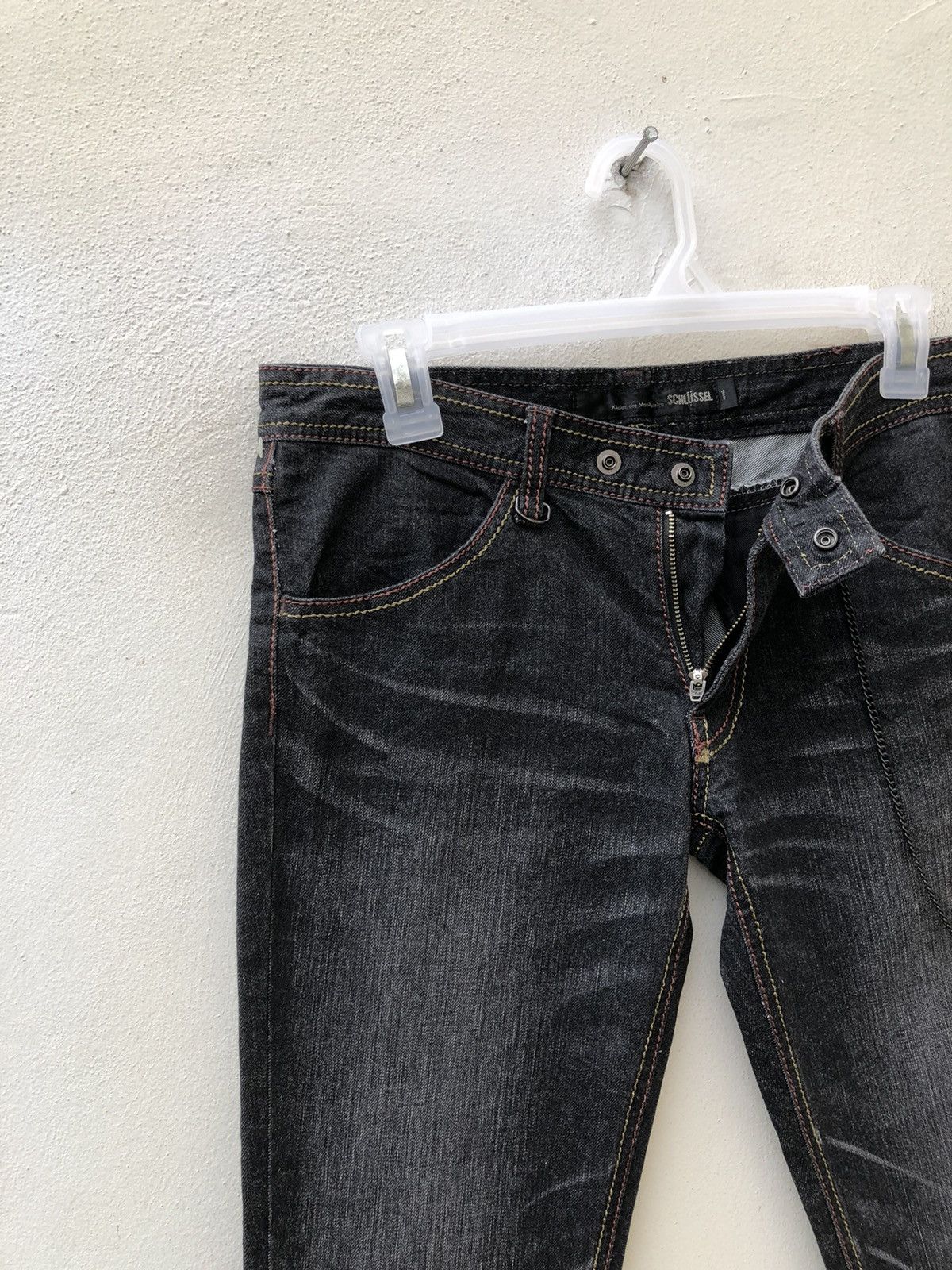 Schlussel Schlussel Japan Black Denim Flare Jeans Size US 29 - 8 Thumbnail