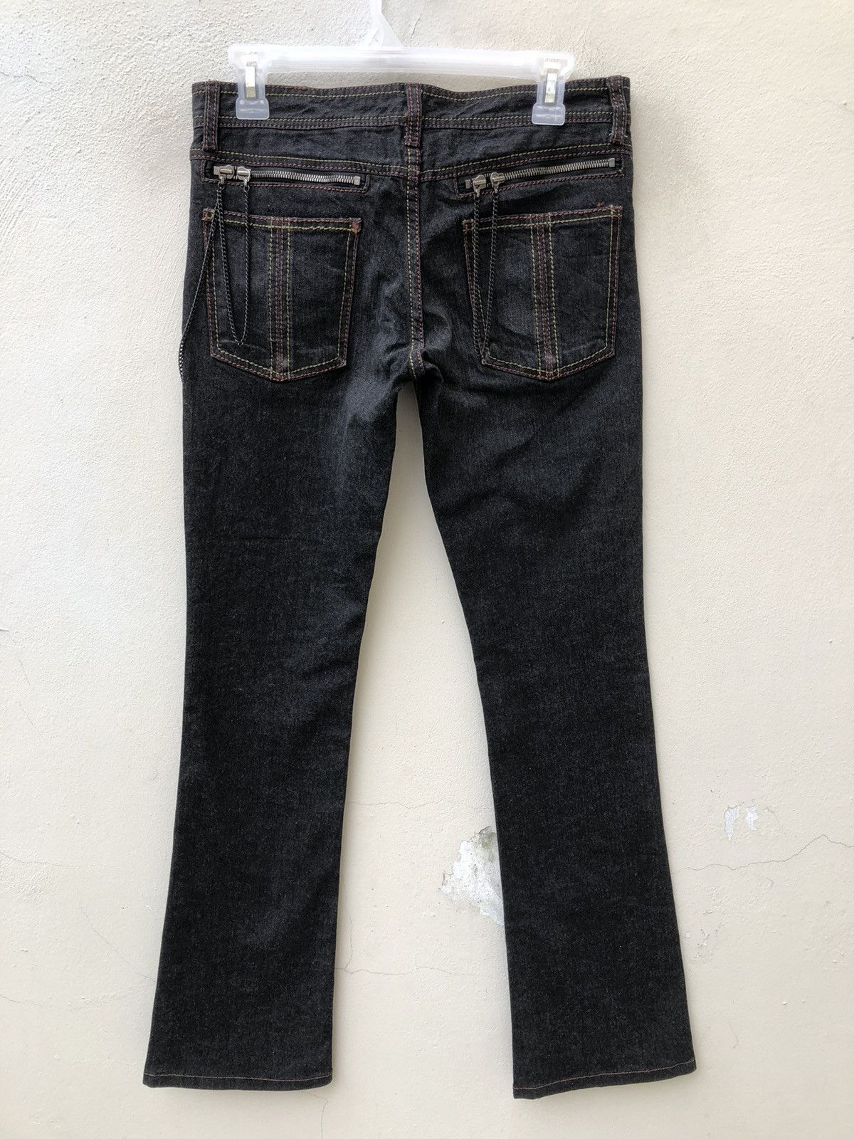 Schlussel Schlussel Japan Black Denim Flare Jeans Size US 29 - 14 Thumbnail