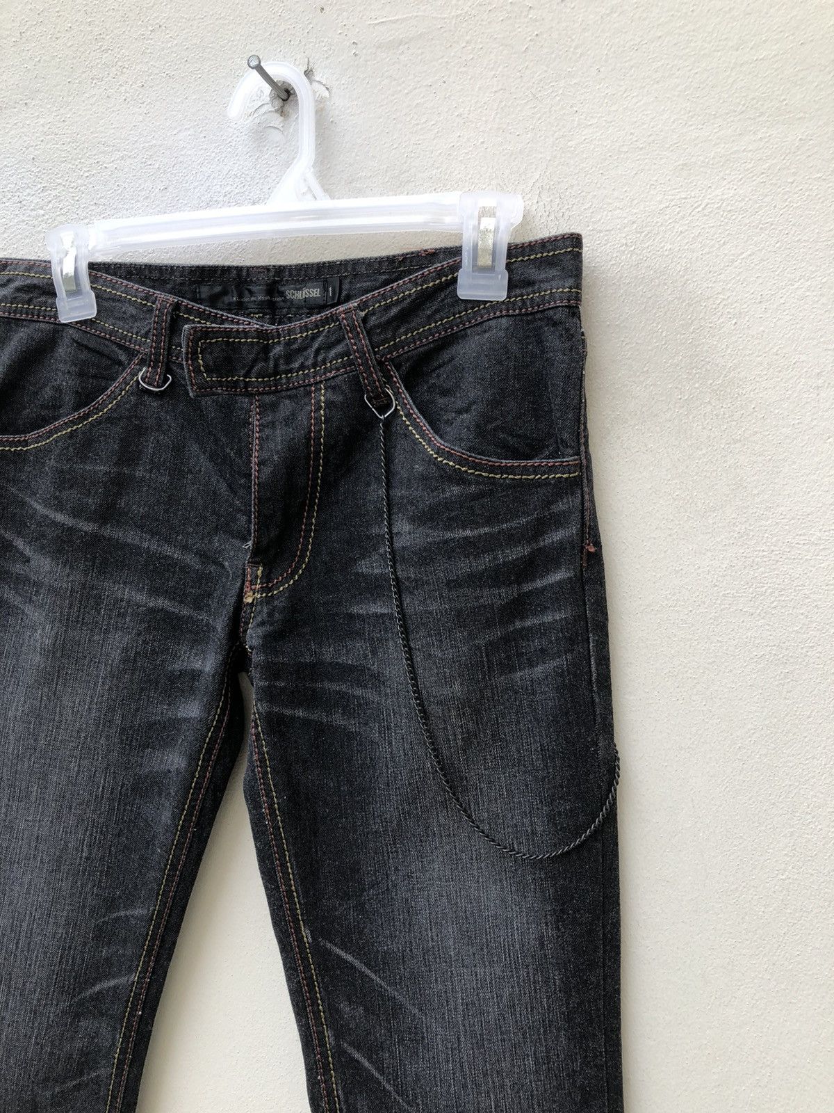 Schlussel Schlussel Japan Black Denim Flare Jeans Size US 29 - 11 Thumbnail