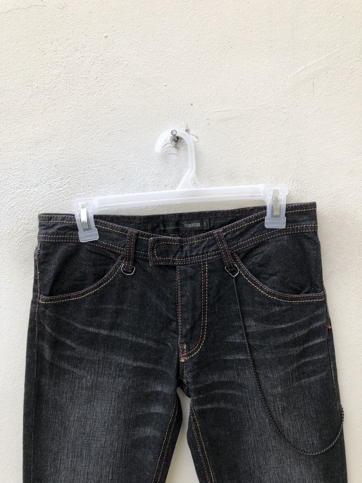 Schlussel Schlussel Japan Black Denim Flare Jeans Size US 29 - 7 Thumbnail