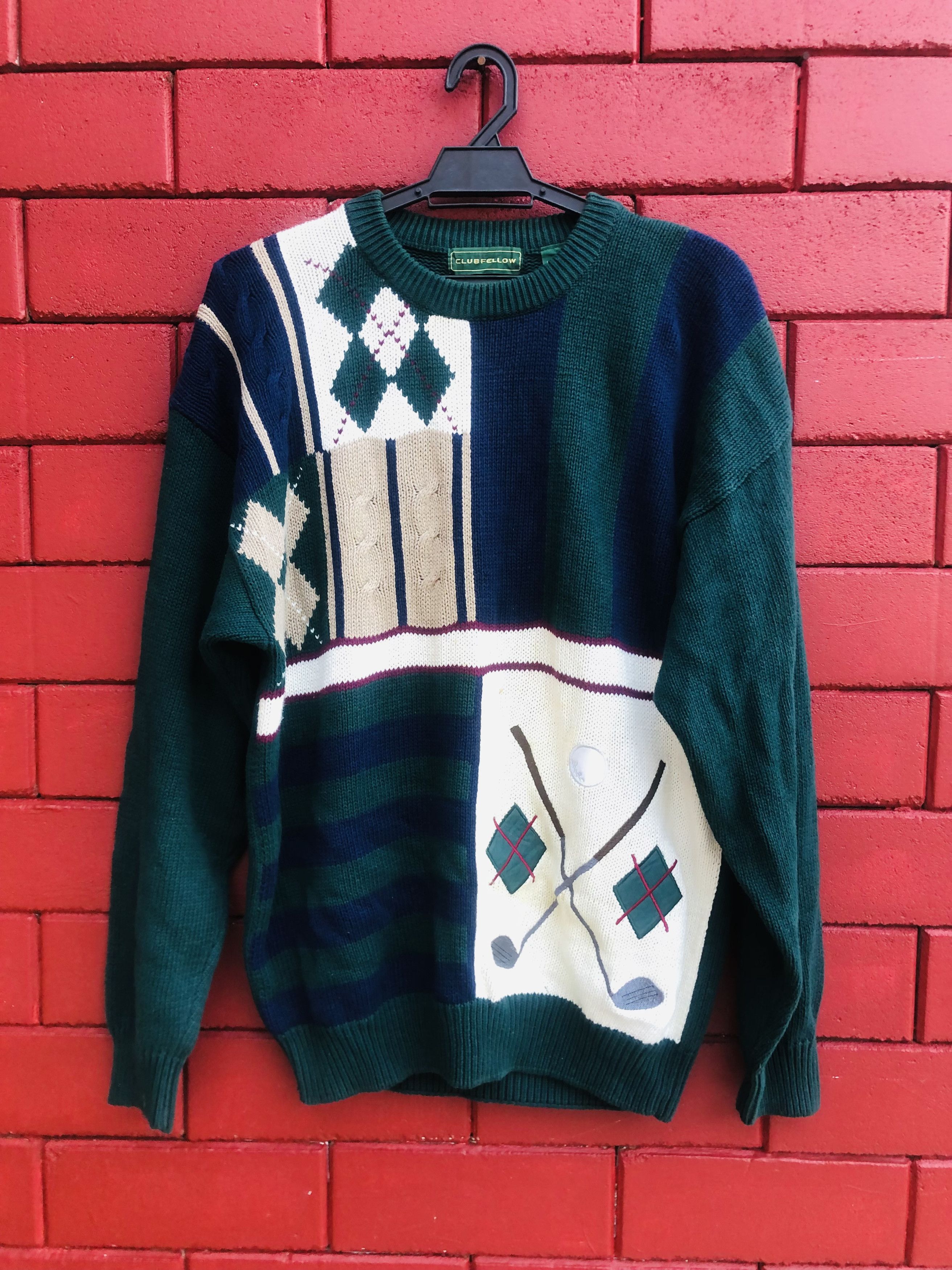 image of Vintage Clubfellow Knitwear Japan Designed Fashion Style, Men's (Size Medium)