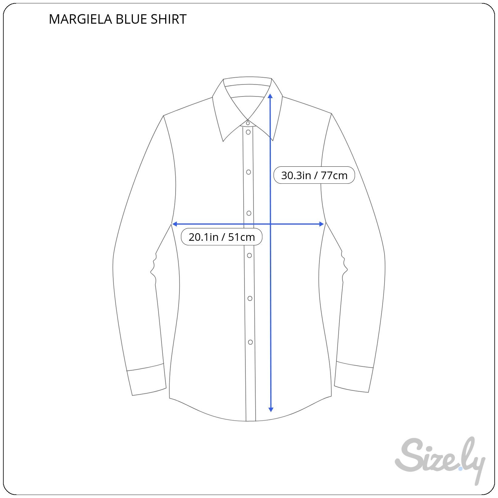 Maison Margiela ⚡️𝐐𝐔𝐈𝐂𝐊 𝐒𝐀𝐋𝐄 2016 Maison Margiela blue Shirt Size US XS / EU 42 / 0 - 8 Thumbnail