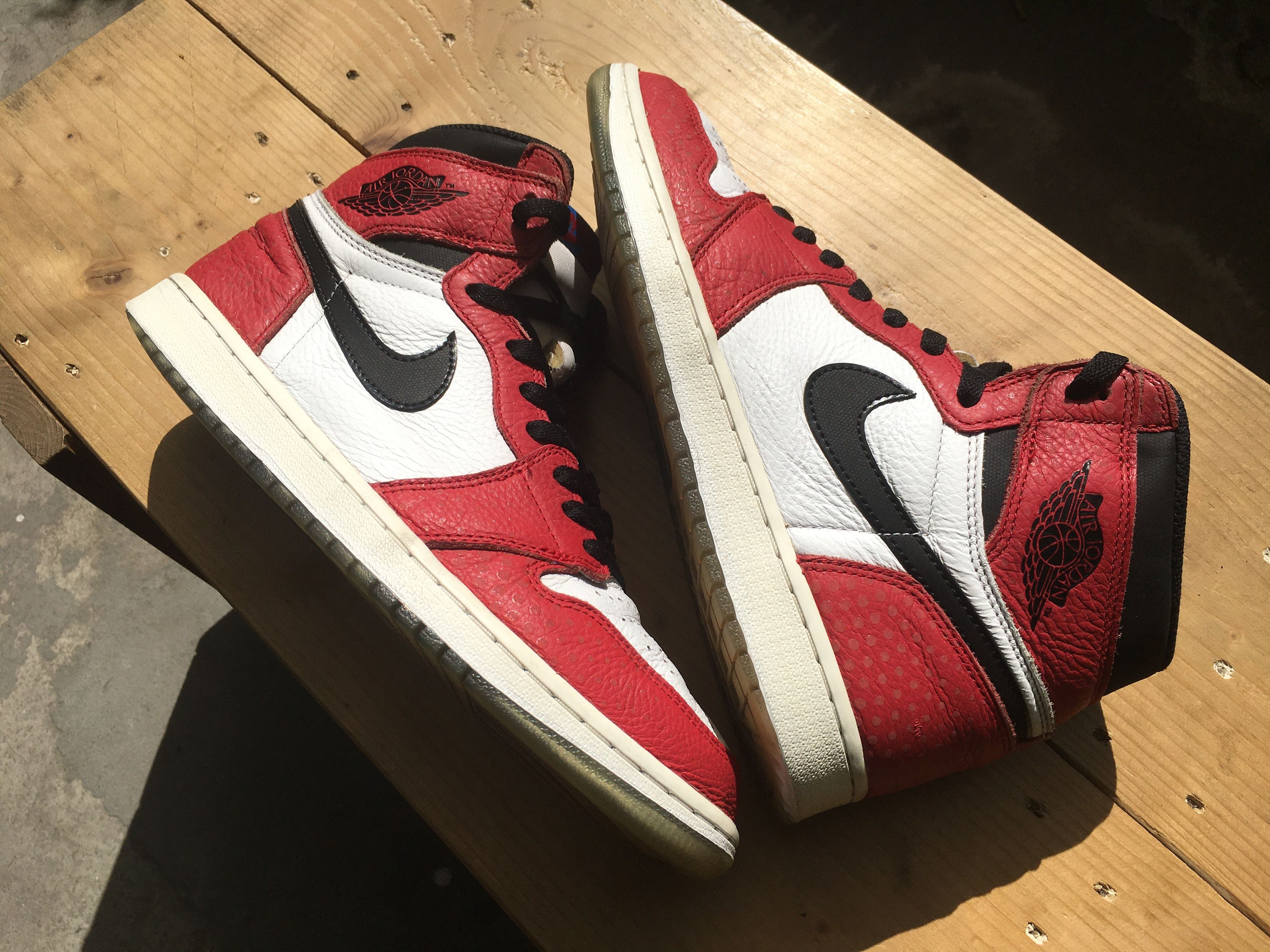 Jordan Brand × Nike 🔥 Nike Air Jordan 1 Retro High OG Spider Man Origin Story Size US 10 / EU 43 - 16 Thumbnail