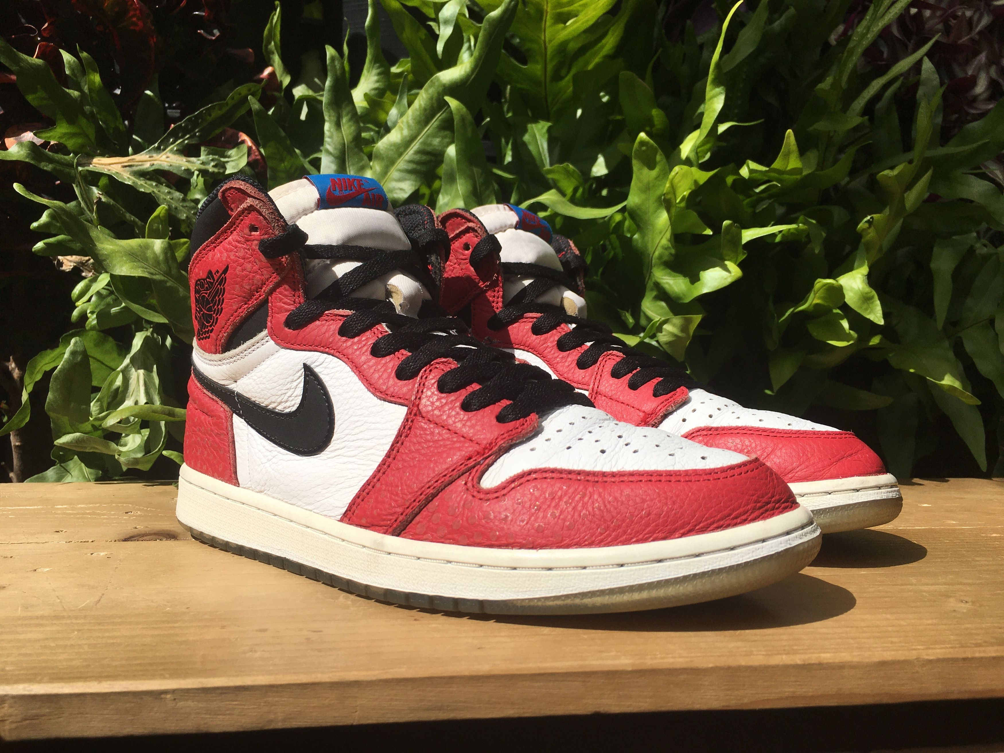 Jordan Brand × Nike 🔥 Nike Air Jordan 1 Retro High OG Spider Man Origin Story Size US 10 / EU 43 - 7 Thumbnail