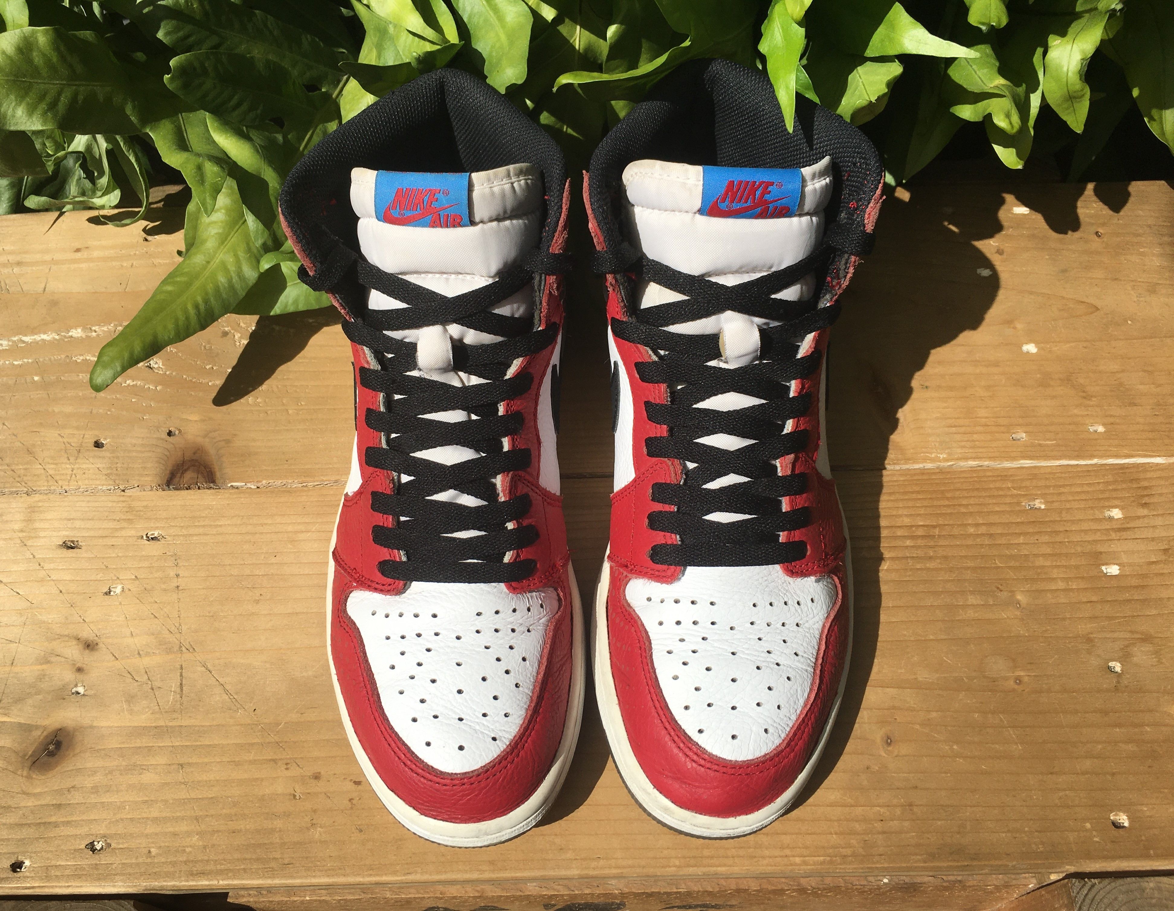 Jordan Brand × Nike 🔥 Nike Air Jordan 1 Retro High OG Spider Man Origin Story Size US 10 / EU 43 - 5 Thumbnail