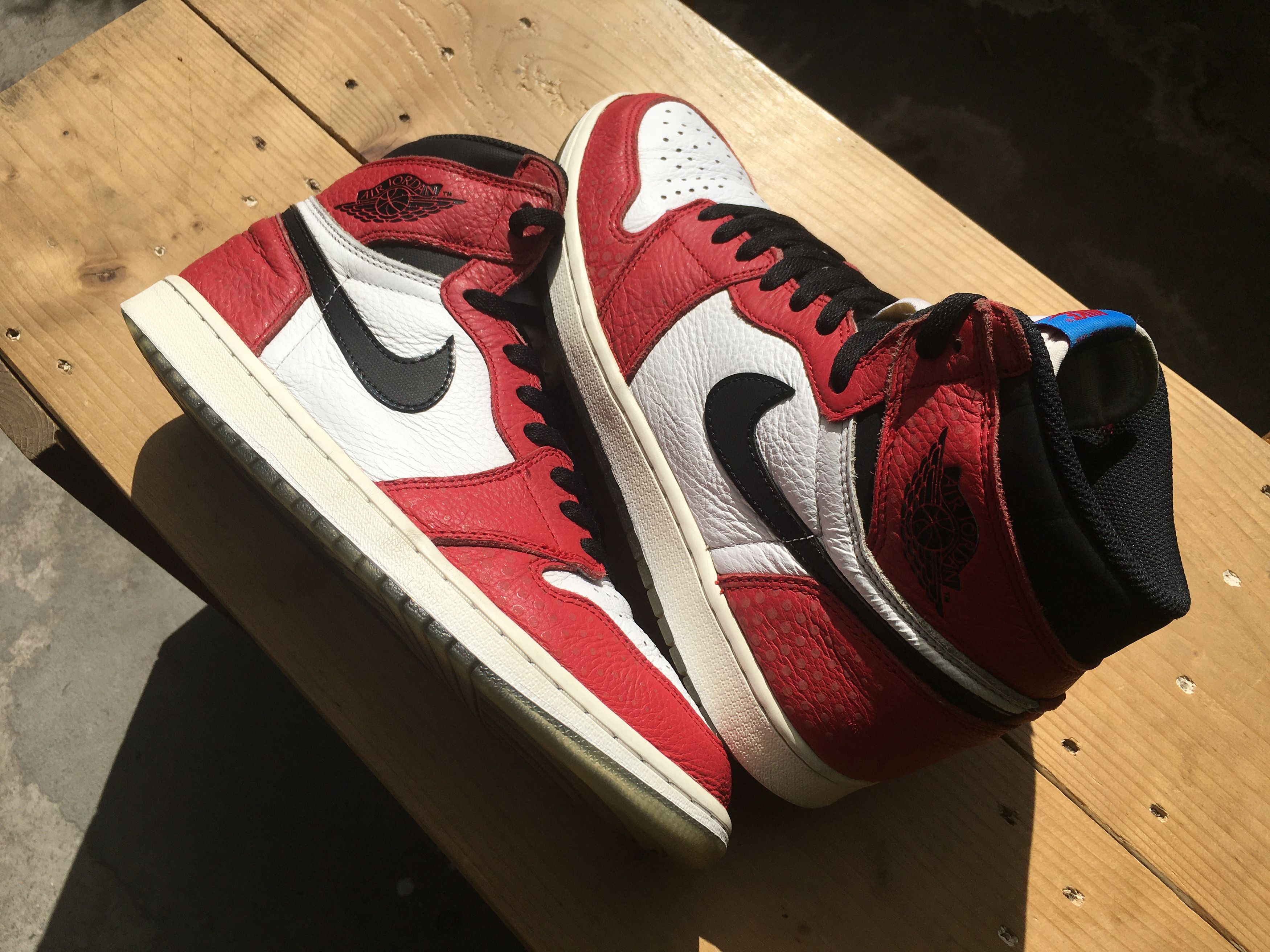 Jordan Brand × Nike 🔥 Nike Air Jordan 1 Retro High OG Spider Man Origin Story Size US 10 / EU 43 - 17 Thumbnail