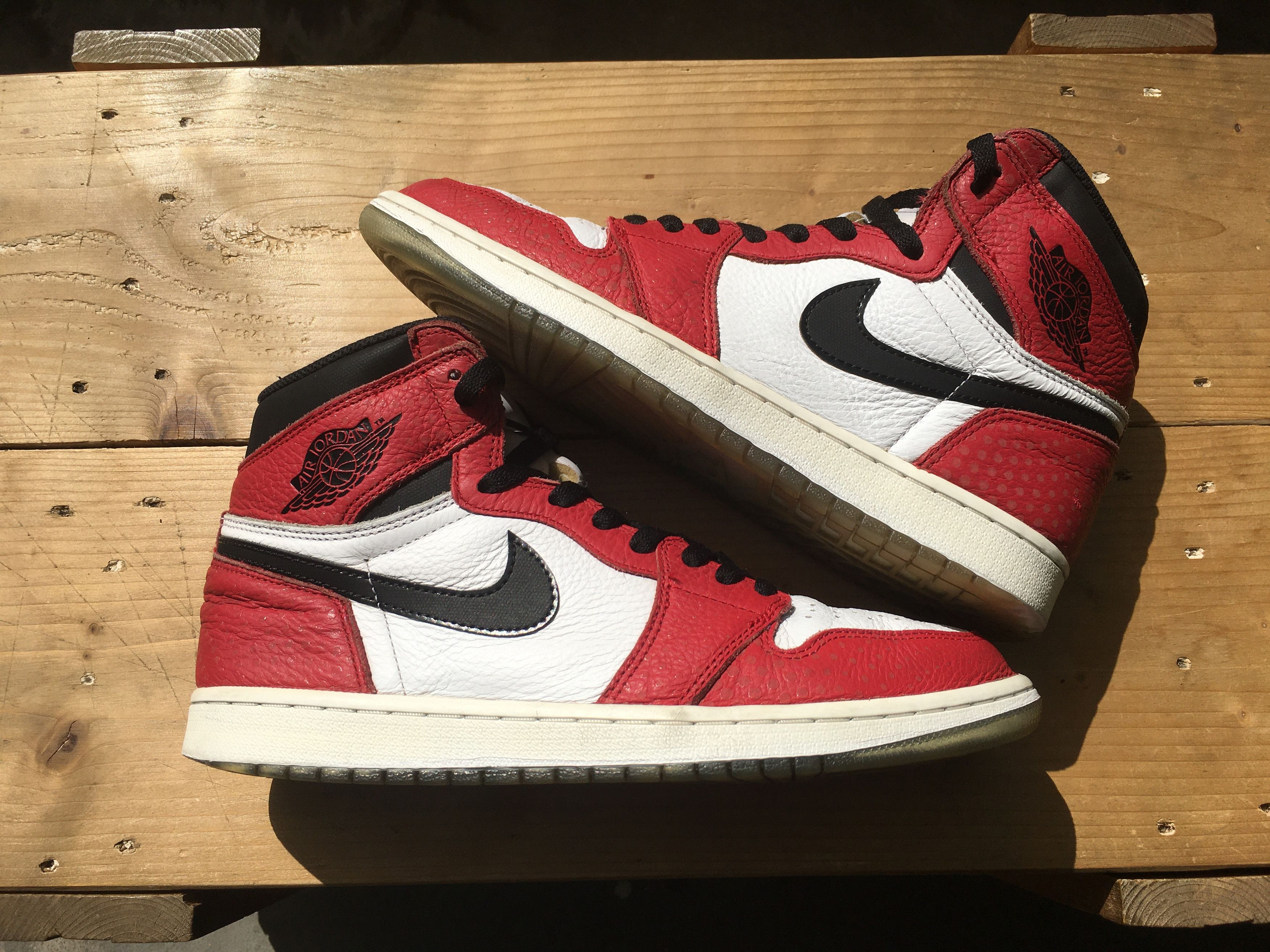 Jordan Brand × Nike 🔥 Nike Air Jordan 1 Retro High OG Spider Man Origin Story Size US 10 / EU 43 - 15 Thumbnail