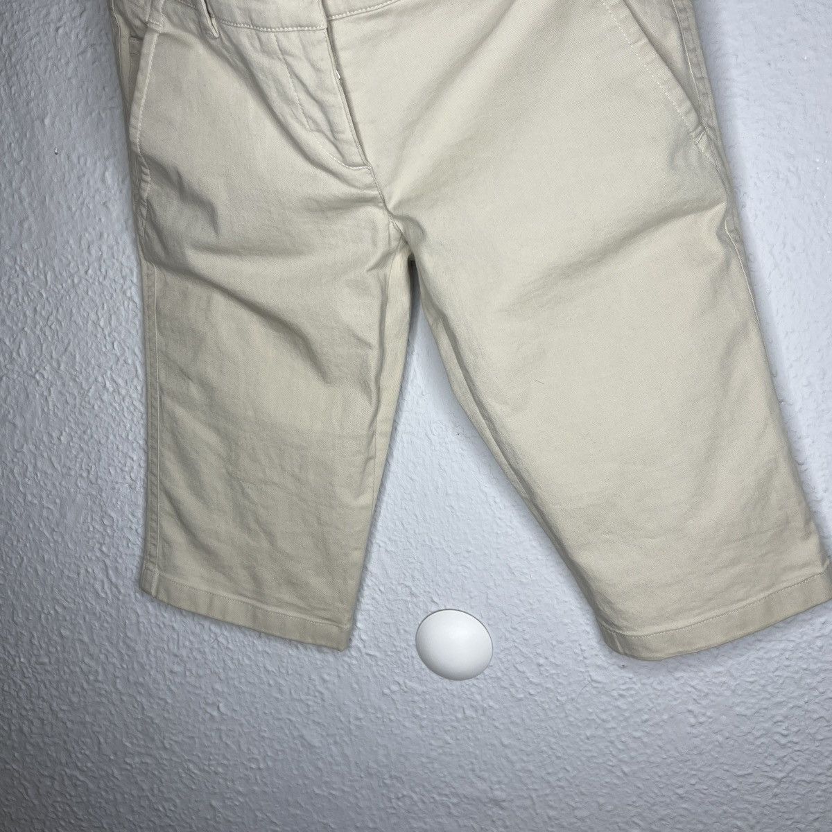 Prada Prada Bermuda Shorts Beige Logo Stripe Label Size 27" / US 4 / IT 40 - 8 Thumbnail