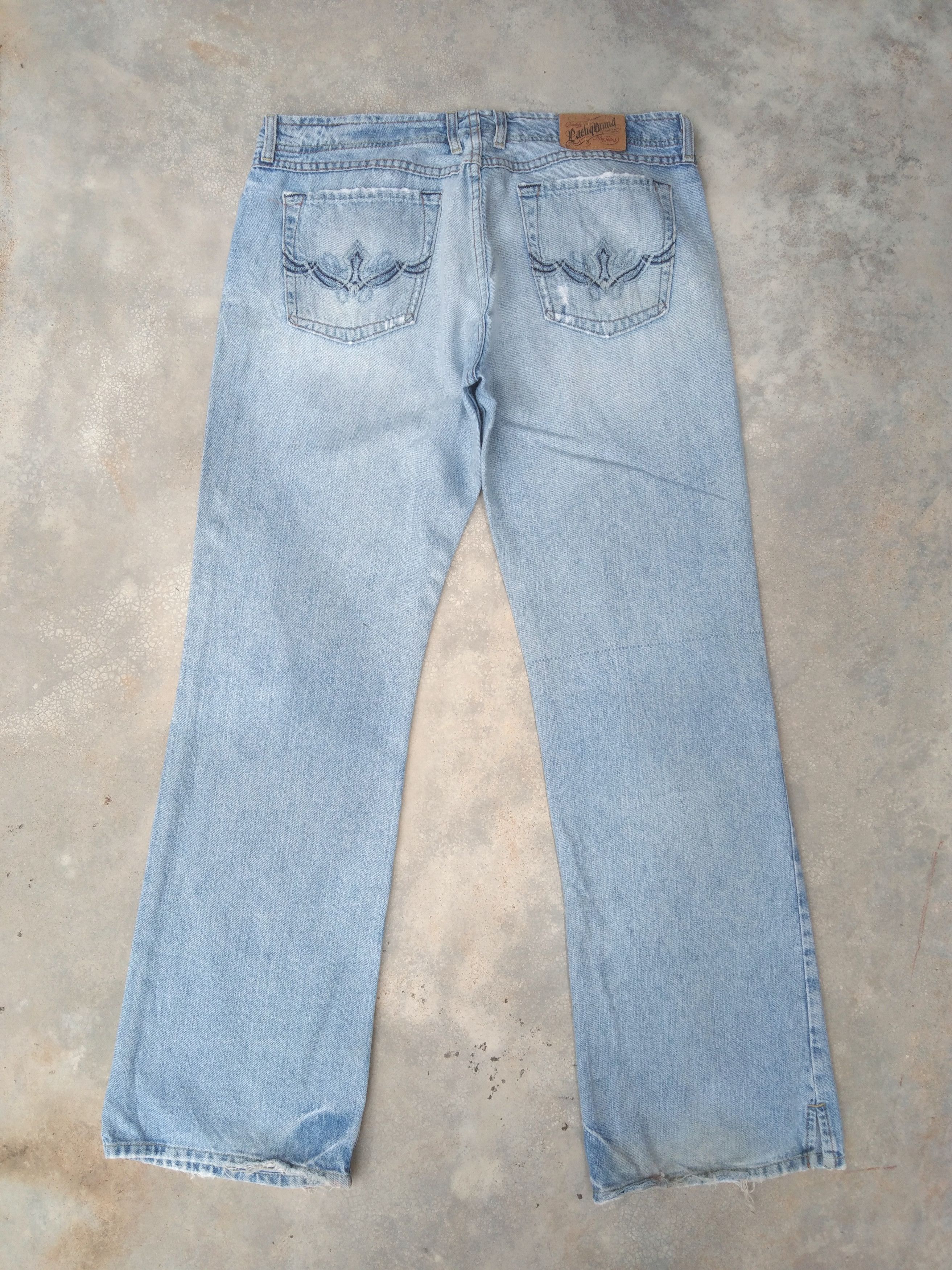 Lucky Brand Vintage Lucky Brand Faded Blue Boot Cut Jeans 34x32 Size US 34 / EU 50 - 2 Thumbnail