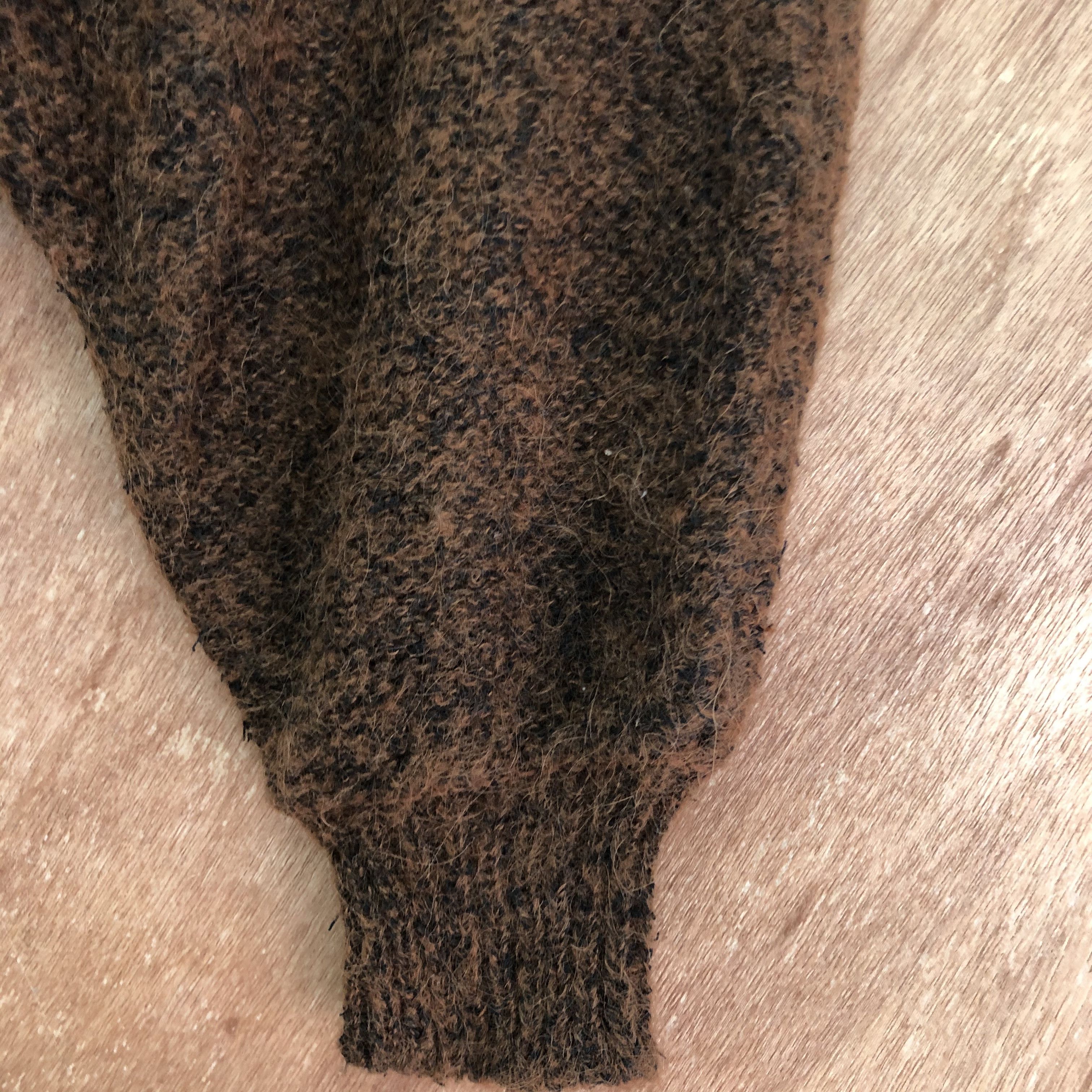 Vintage DL Vintage Art Pattern Mohair shaggy fur Knit Sweater #A693 Size L / US 10 / IT 46 - 4 Thumbnail