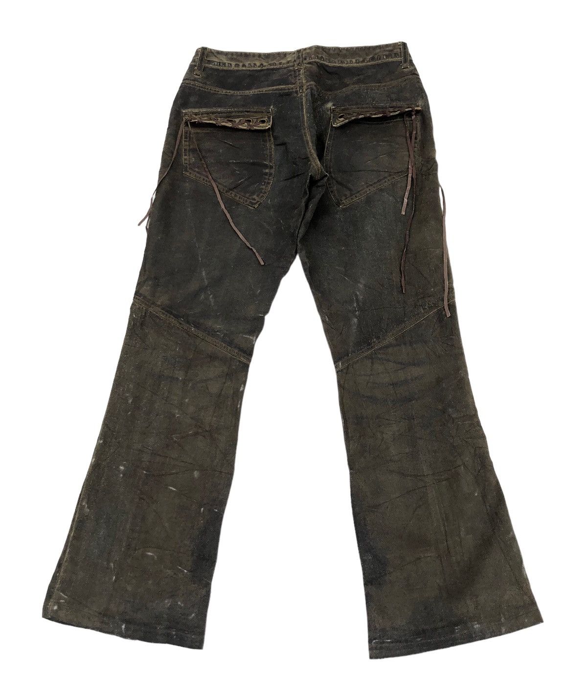 Beauty Beast 🔥 Coat of Arms Bondages Flare Jeans 🔥 Size US 30 / EU 46 - 2 Thumbnail