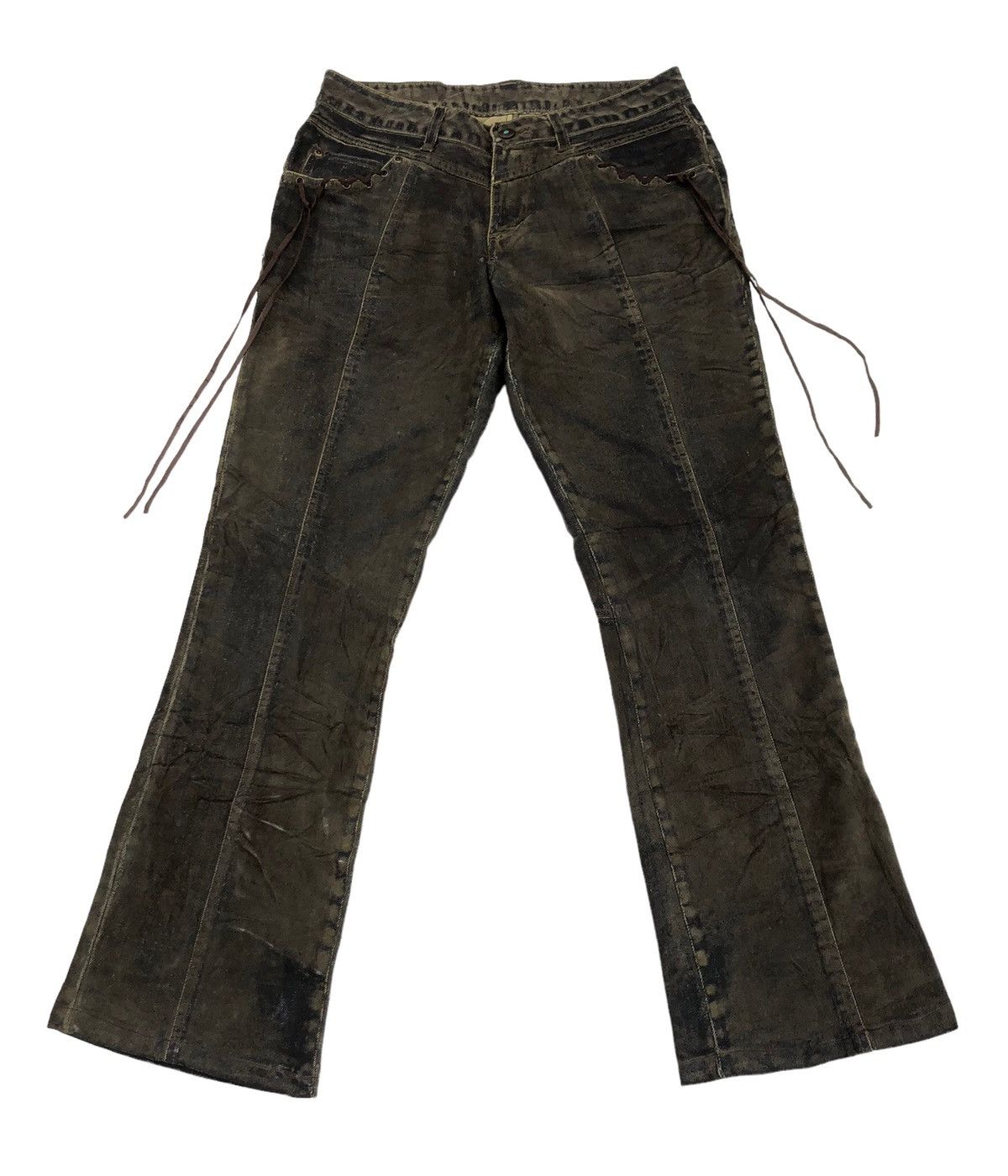 Beauty Beast 🔥 Coat of Arms Bondages Flare Jeans 🔥 Size US 30 / EU 46 - 1 Thumbnail