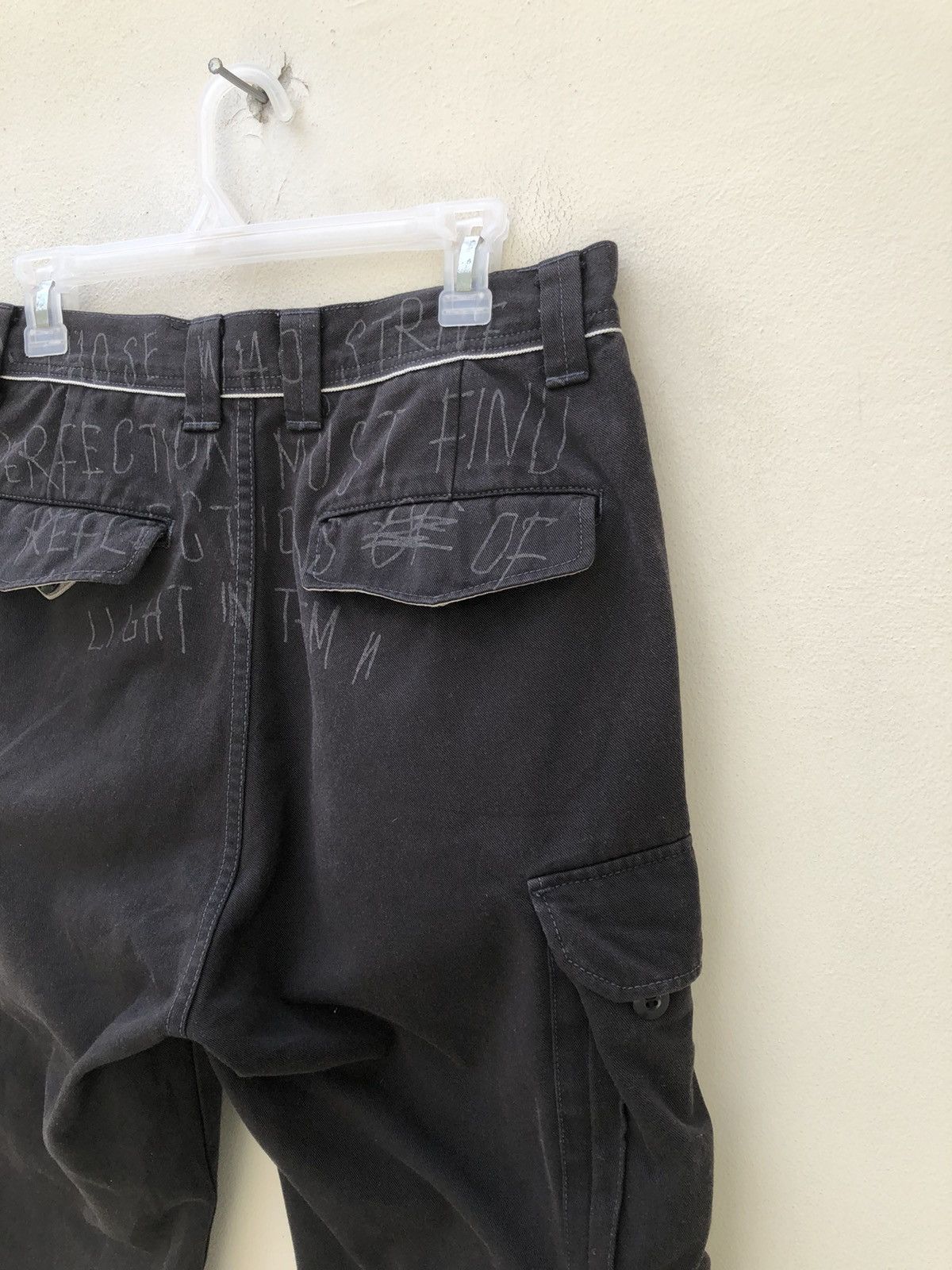 Vintage Vintage ILA VEE DUB Japan Poem Parachute Cargo Short Pant Size US 31 - 19 Thumbnail