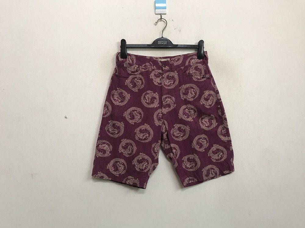 Dry Bones DRY BONES Japan All Over Print Dragon Buckle Back Short Pant Size US 31 - 1 Thumbnail