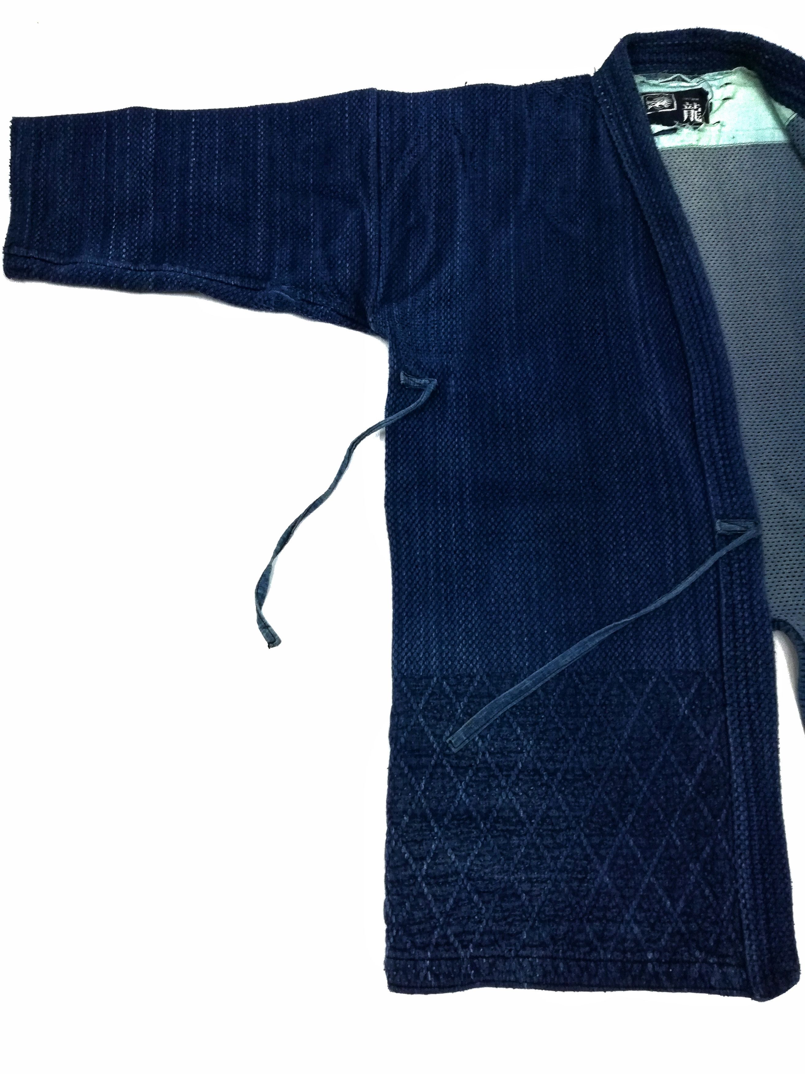 Indigo × Japanese Brand 🔥Indigo Dyed Sashiko Noragi Kimono Visvim Style Design🔥 Size US L / EU 52-54 / 3 - 3 Thumbnail