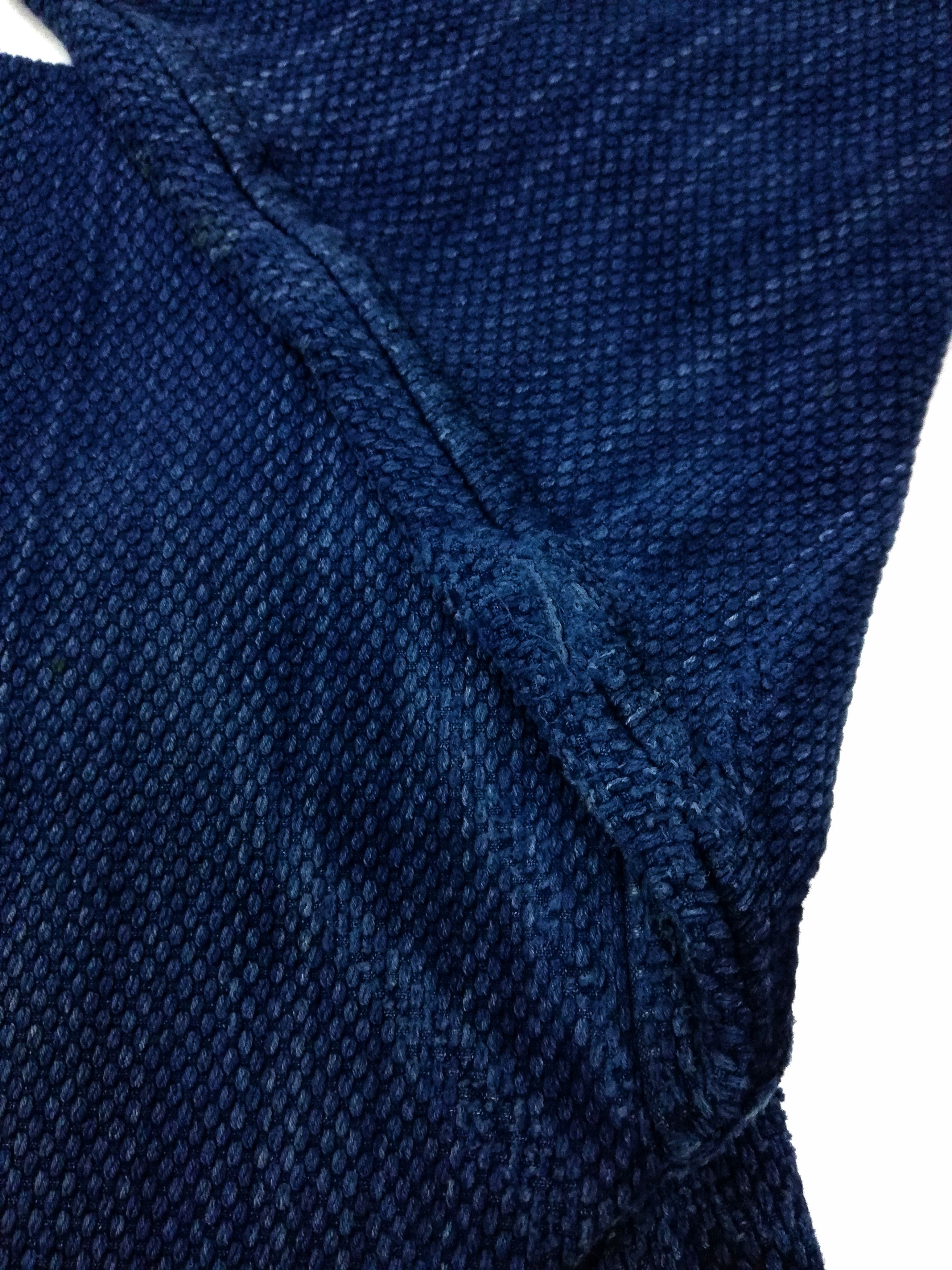 Indigo × Japanese Brand 🔥Indigo Dyed Sashiko Noragi Kimono Visvim Style Design🔥 Size US L / EU 52-54 / 3 - 16 Thumbnail