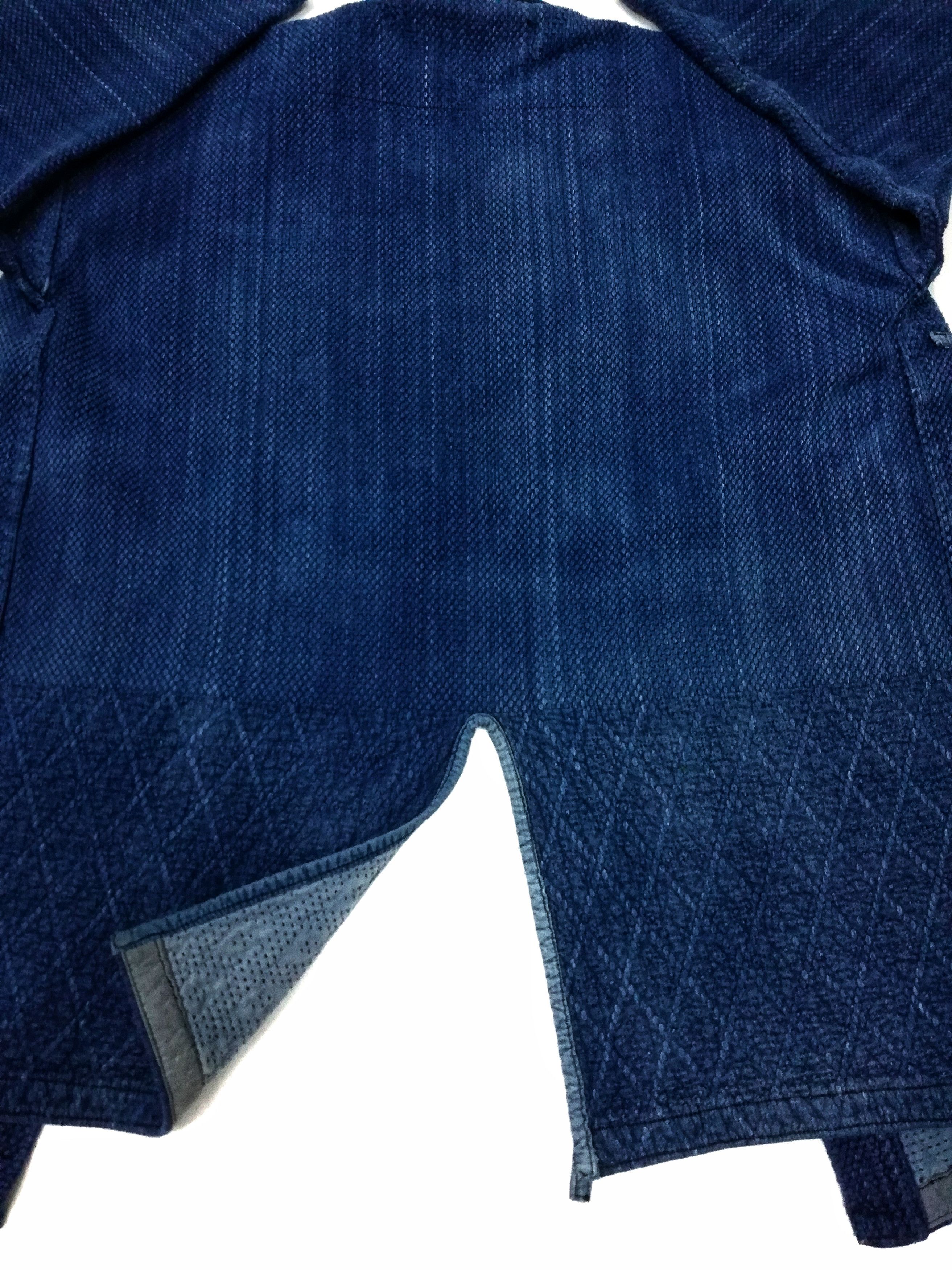 Indigo × Japanese Brand 🔥Indigo Dyed Sashiko Noragi Kimono Visvim Style Design🔥 Size US L / EU 52-54 / 3 - 15 Thumbnail