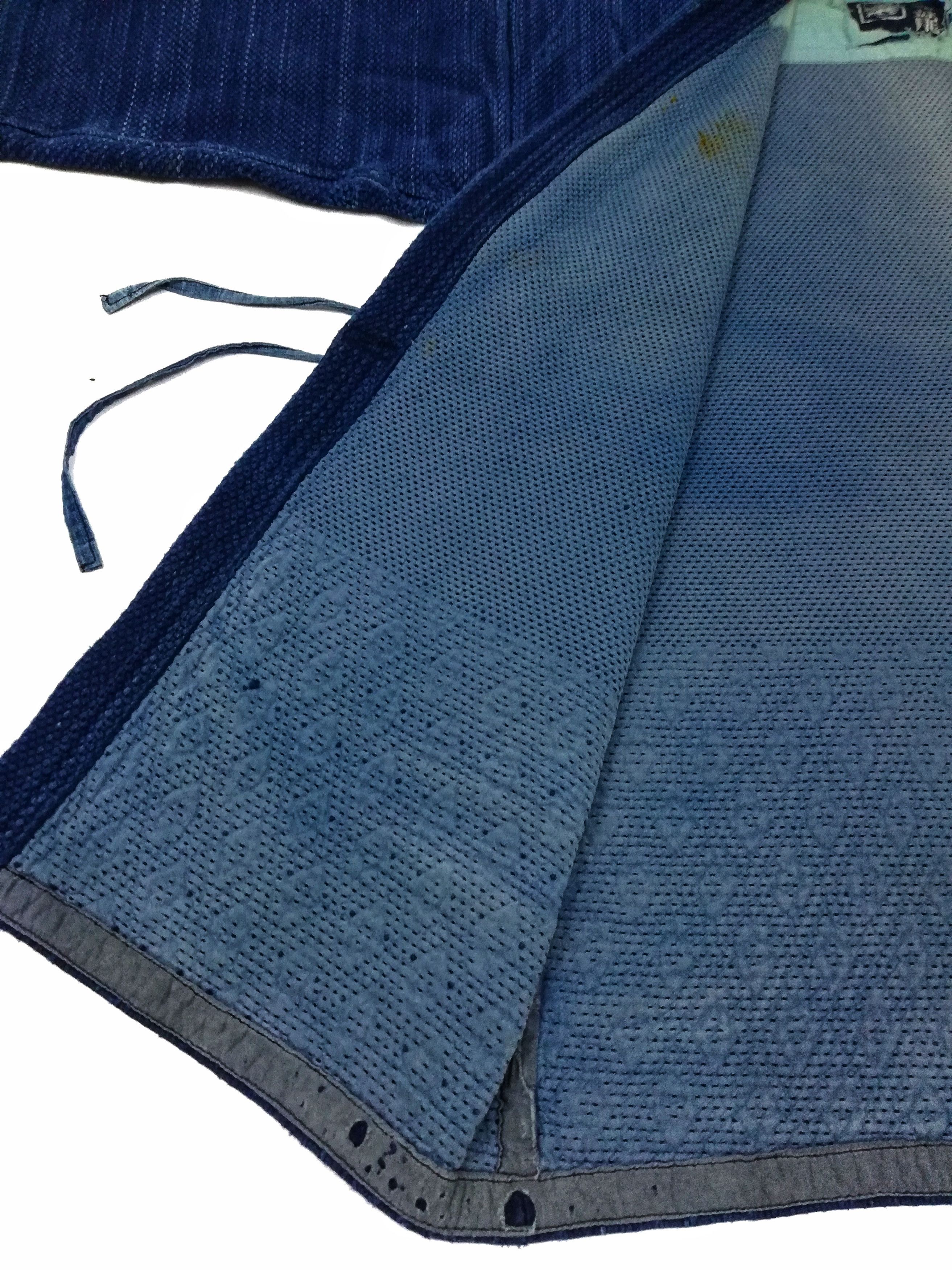 Indigo × Japanese Brand 🔥Indigo Dyed Sashiko Noragi Kimono Visvim Style Design🔥 Size US L / EU 52-54 / 3 - 8 Thumbnail