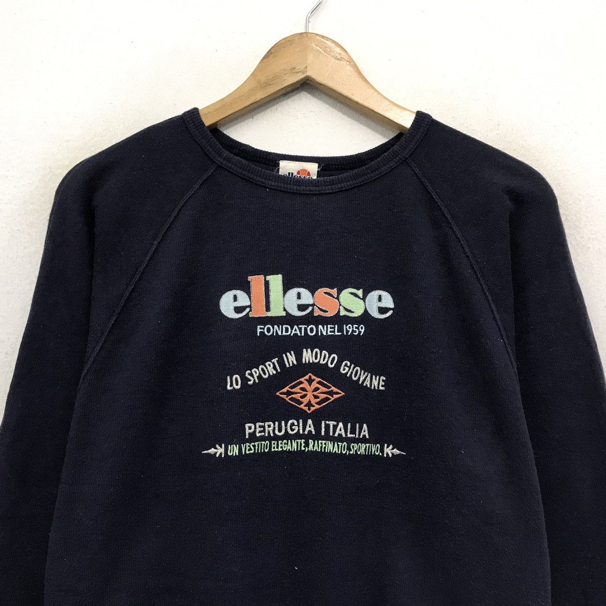 Ellesse × Vintage ELLESSE Sweatshirt Crewneck Spellout Ellesse Fondatonel1959 Size US S / EU 44-46 / 1 - 3 Thumbnail