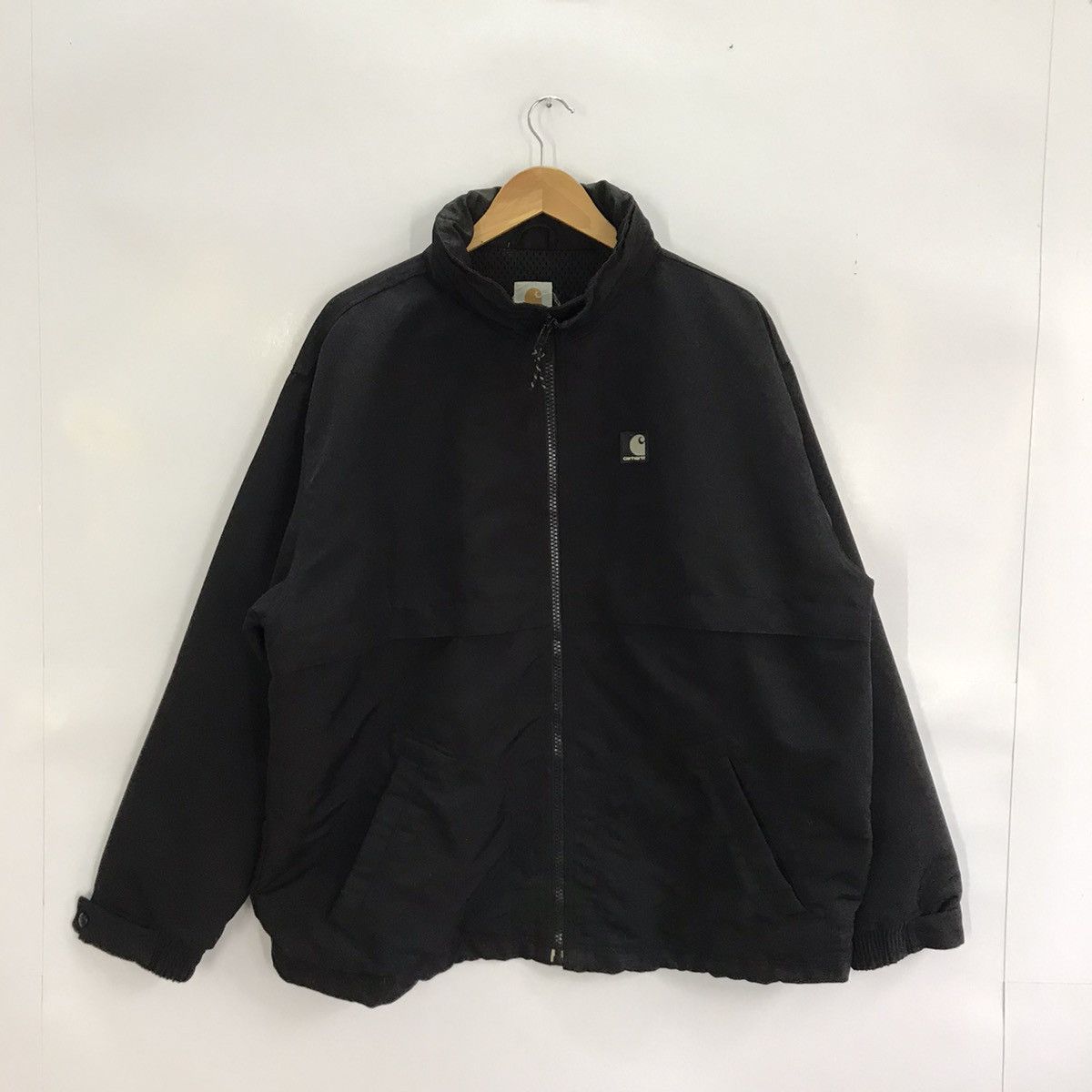 Carhartt × Vintage CARHARTT workwear WINDBREAKER Jacket black design Size US L / EU 52-54 / 3 - 1 Thumbnail