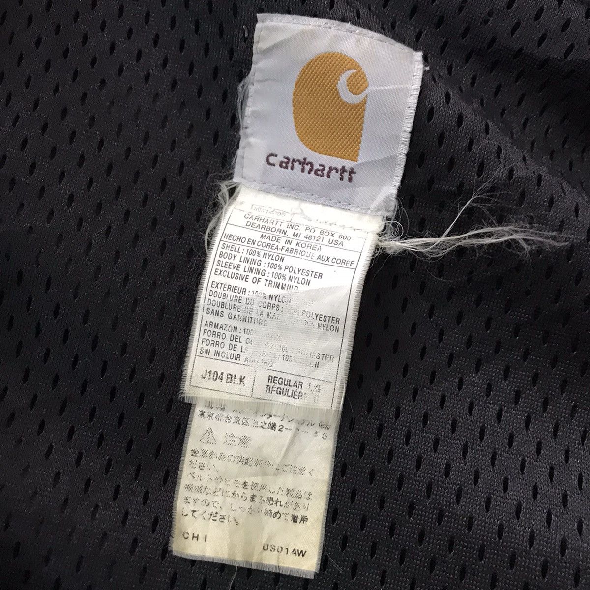 Carhartt × Vintage CARHARTT workwear WINDBREAKER Jacket black design Size US L / EU 52-54 / 3 - 7 Thumbnail