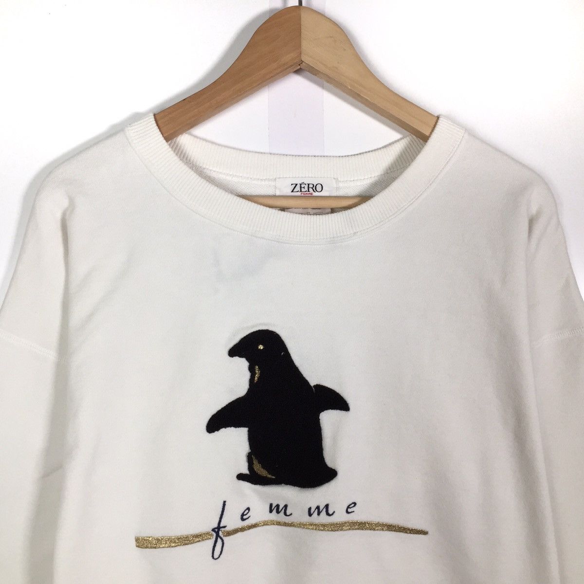 Japanese Brand × Vintage Vintage Zero Femme Sweatshirt Biglogo Zero Femme Cropped Size US M / EU 48-50 / 2 - 3 Thumbnail