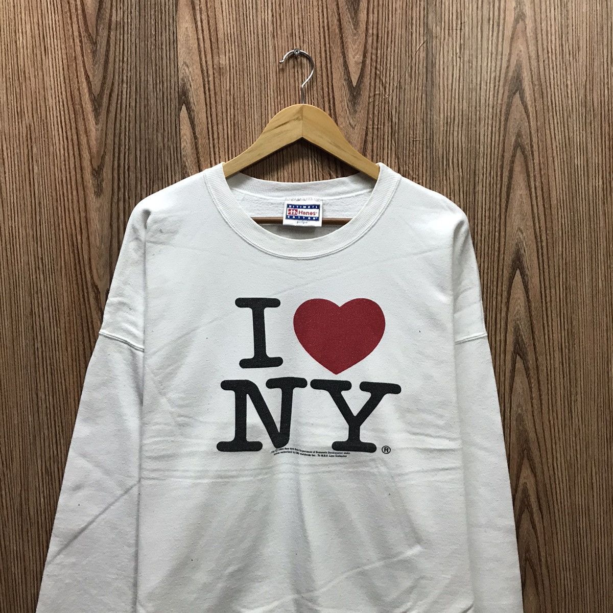 Hanes × I Love NY × Vintage Vintage 90’s I Love NY Sweatshirt Hanes Unlimited Tag Size US L / EU 52-54 / 3 - 2 Thumbnail